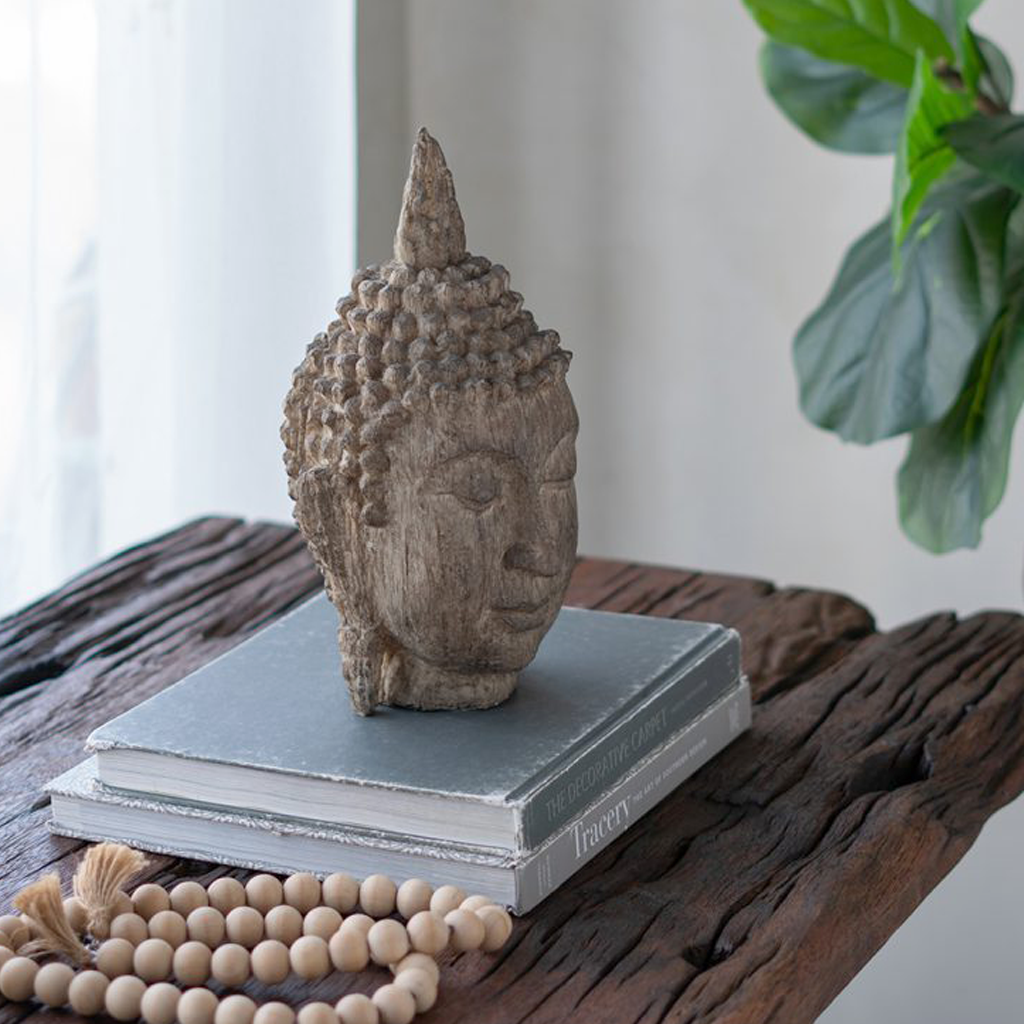 Wood-Look Buddha Head Statue、mySite、topwebapps