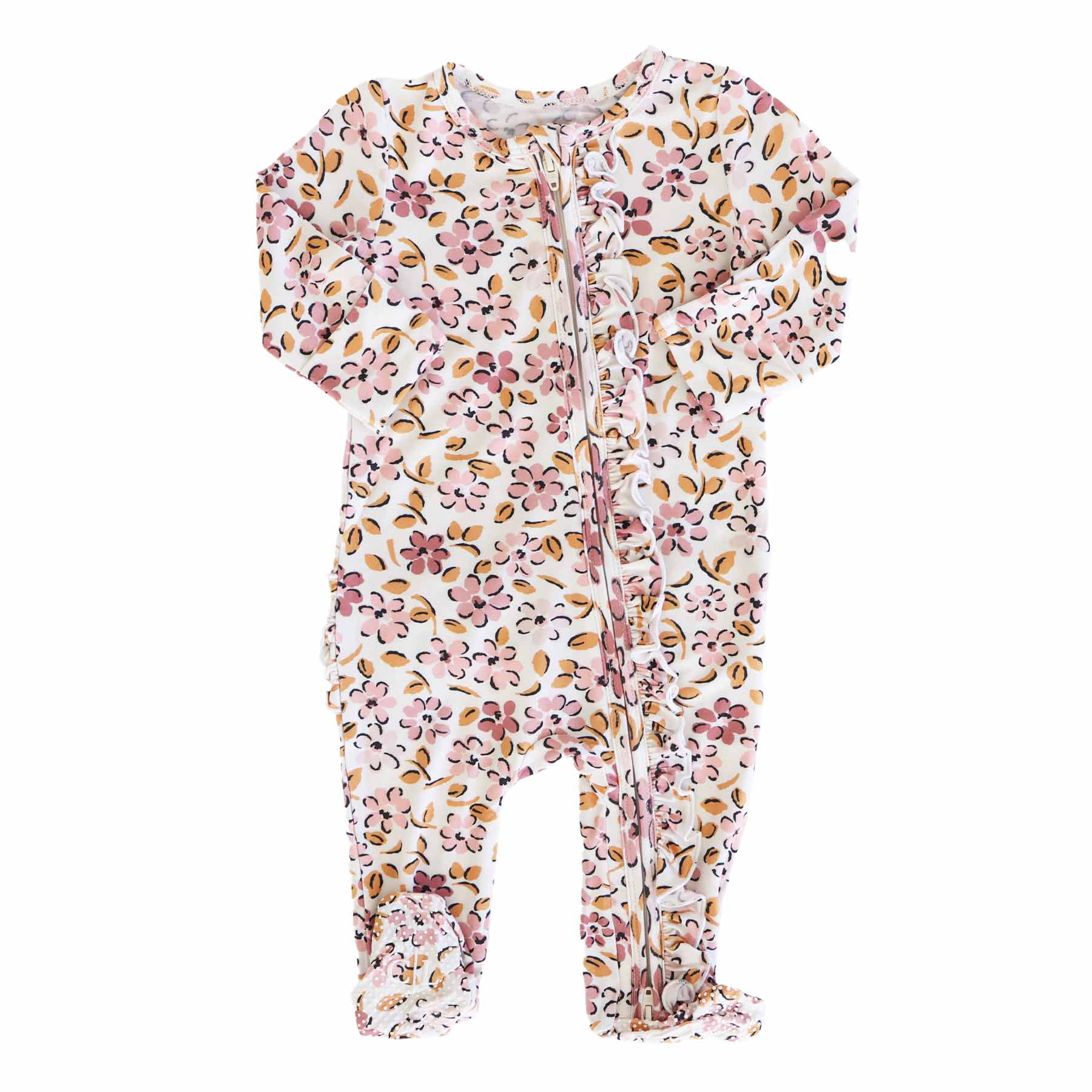  Girl Ruffle Zipper Footies | Best Sellers、mySite、layawaytickets
