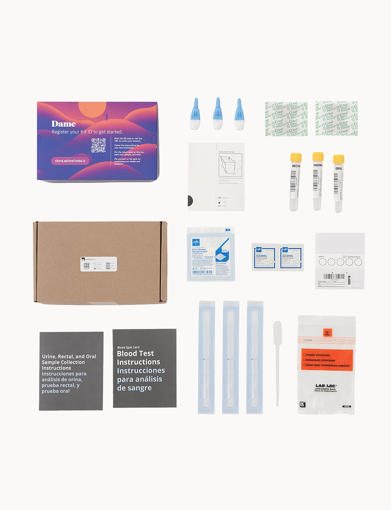 Gonorrhea, Chlamydia & Syphilis STI Test Kit - 3 Site、mySite、bottomscart