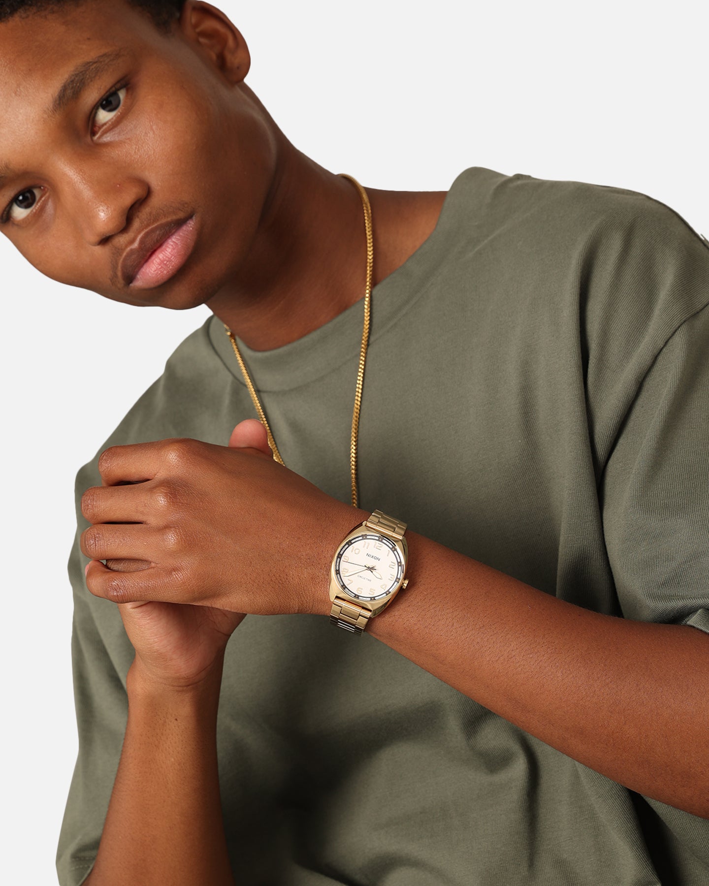 Nixon The Mullet Watch Light Gold/White、mySite、zt4zffjzw