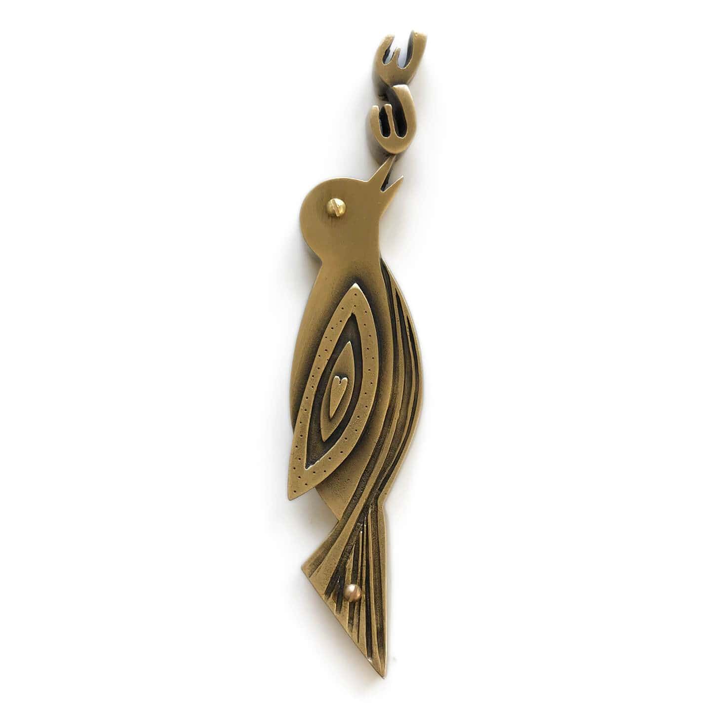 Brass Songbird Mezuzah by Emily Rosenfeld、mySite、topwebapps