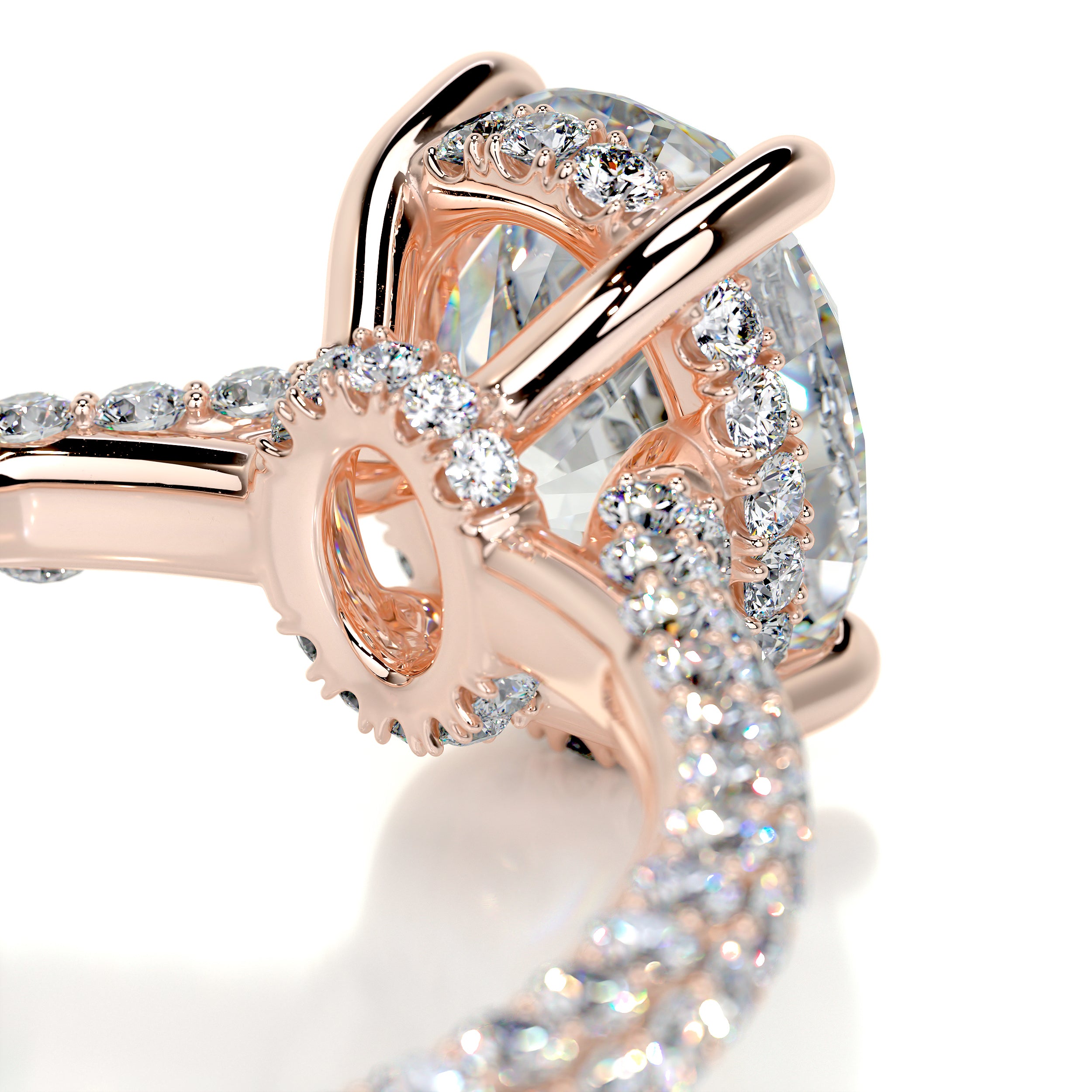 Rebecca Moissanite & Diamond Ring -14K Rose Gold、mySite、hinf8tx79