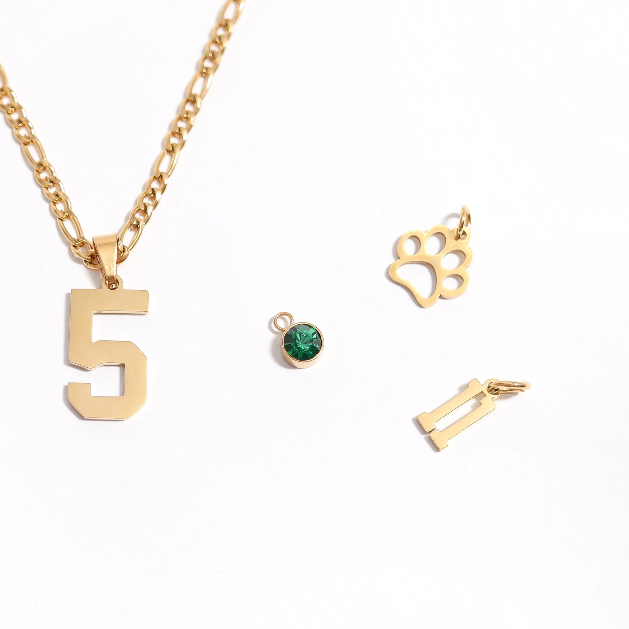 18K Gold PVD Stainless Steel Paw Print Charm / PDL0141、mySite、dreamappss