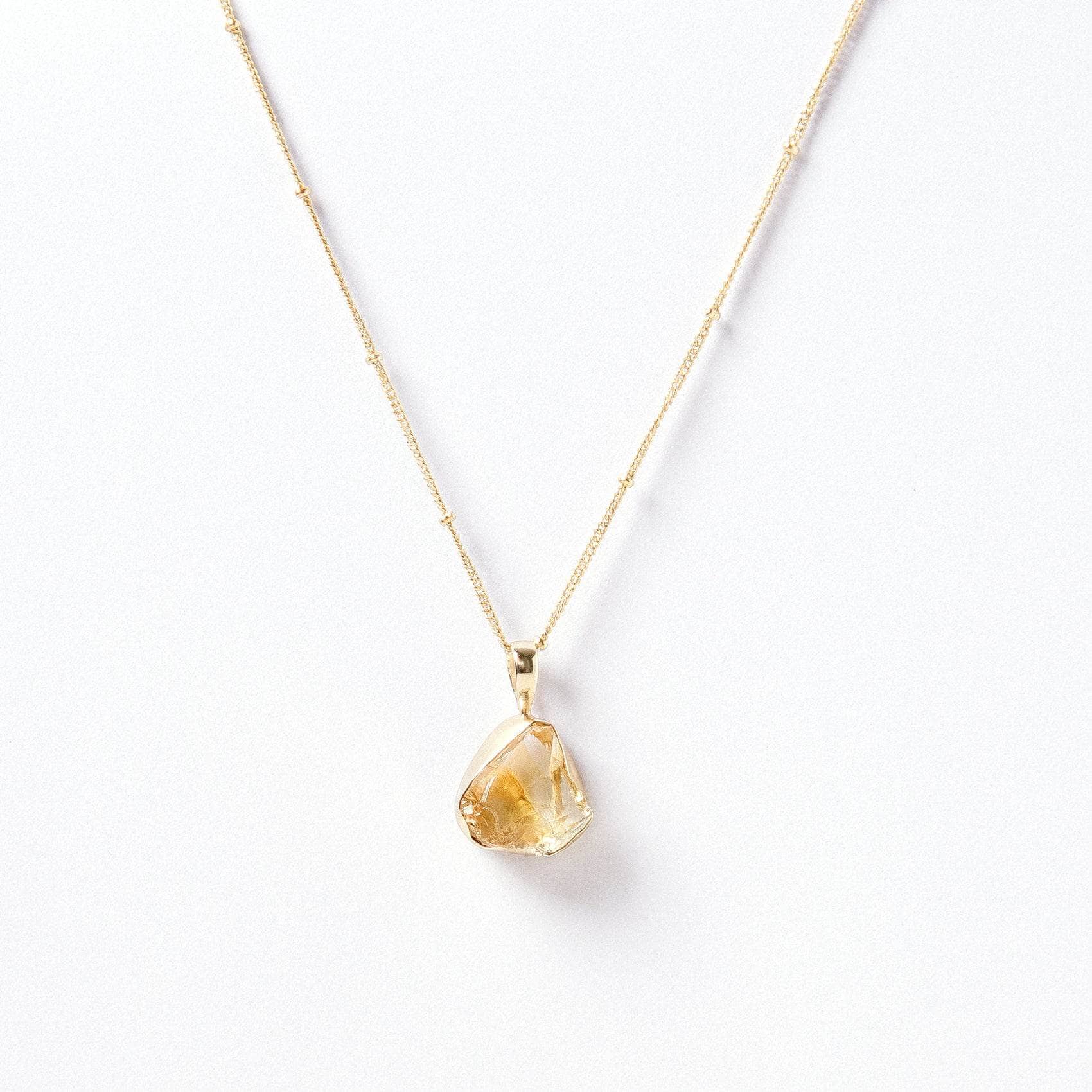 Genuine Citrine Raw Crystal Necklace、mySite、hinf8tx79
