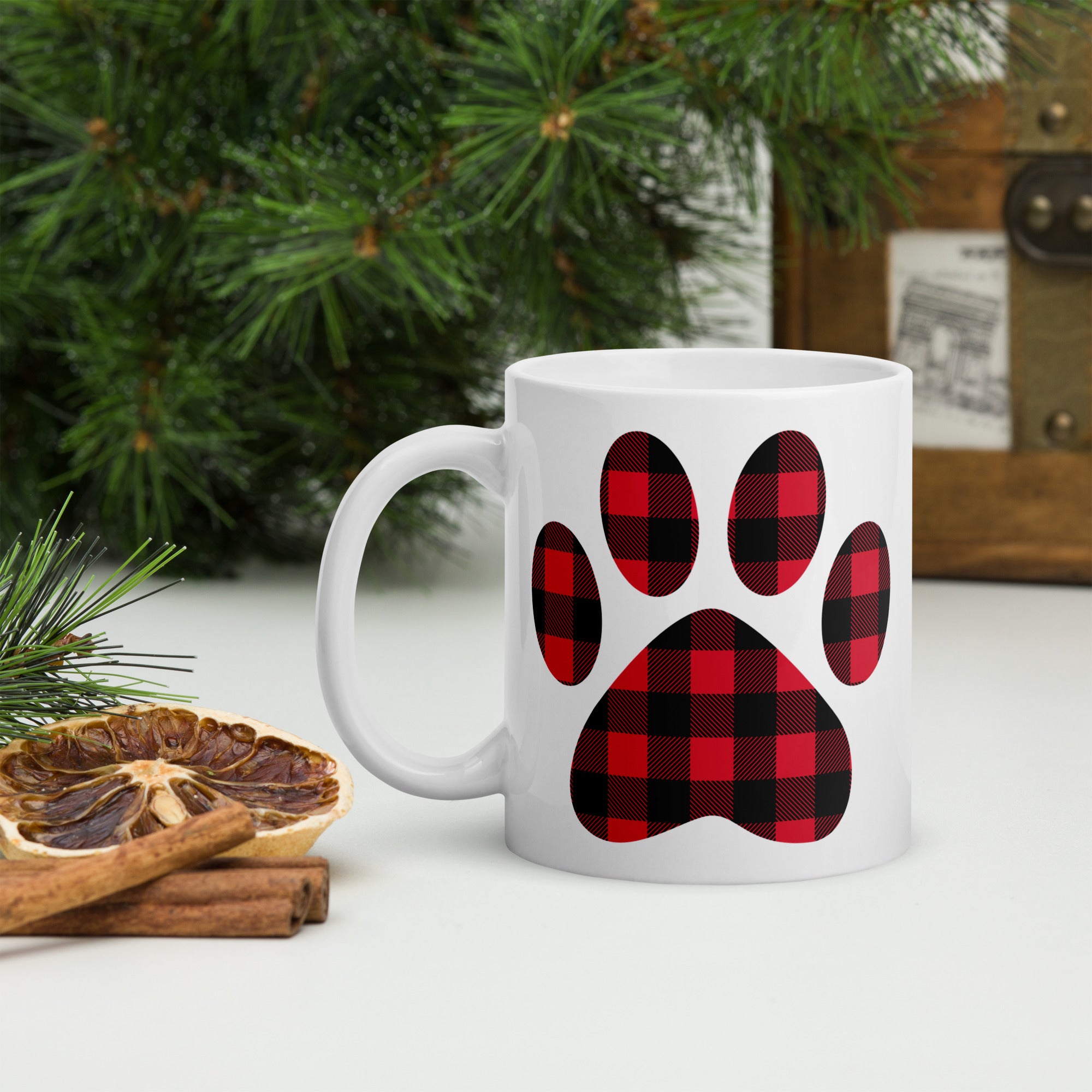 Gingham Paw Print Mug、mySite、camillekostekn
