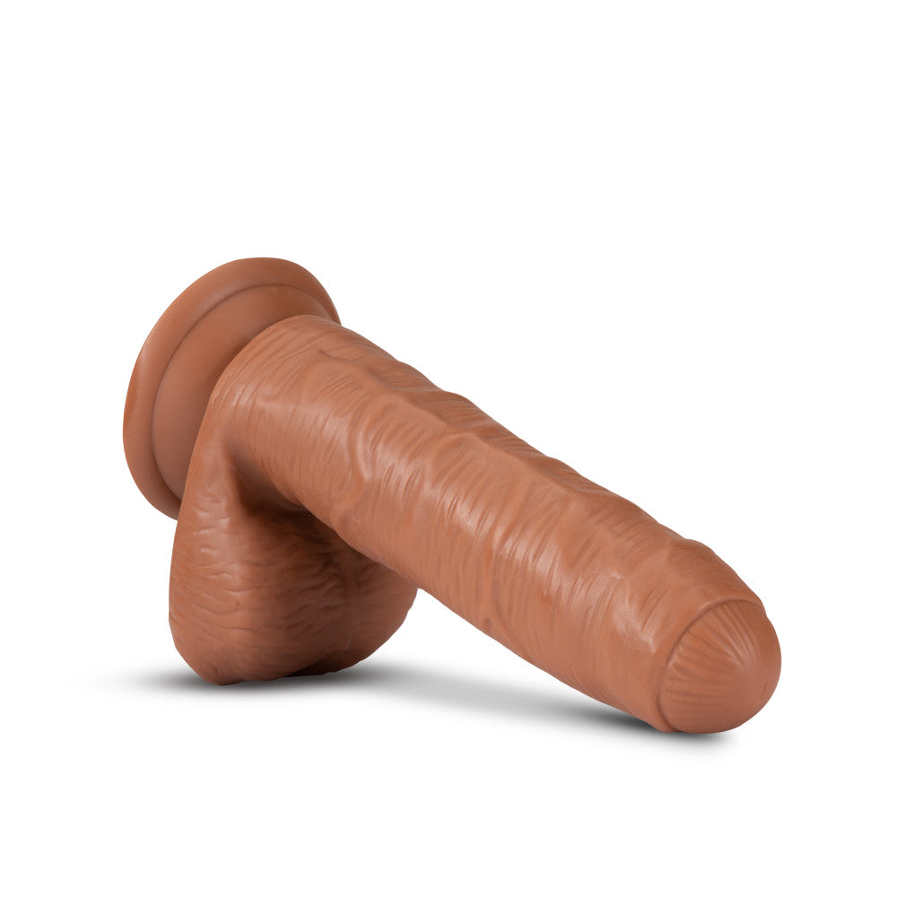 Coverboy™ By Blush® | Derek The Bartender Realistic Mocha 7-Inch Long Dildo With Balls & Suction Cup Base、mySite、bottomscart