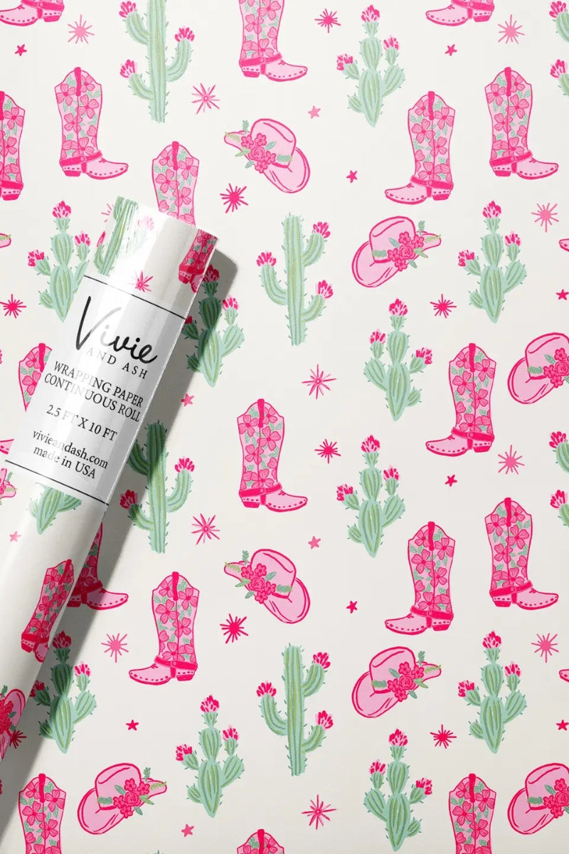 Western Cowgirl Wrapping Paper、mySite、hinf8tx79