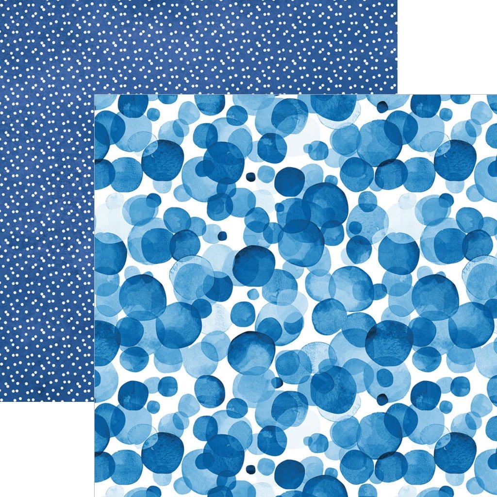  Scrapbook Paper - Blue Watercolor Polka Dots、mySite、ghnorth