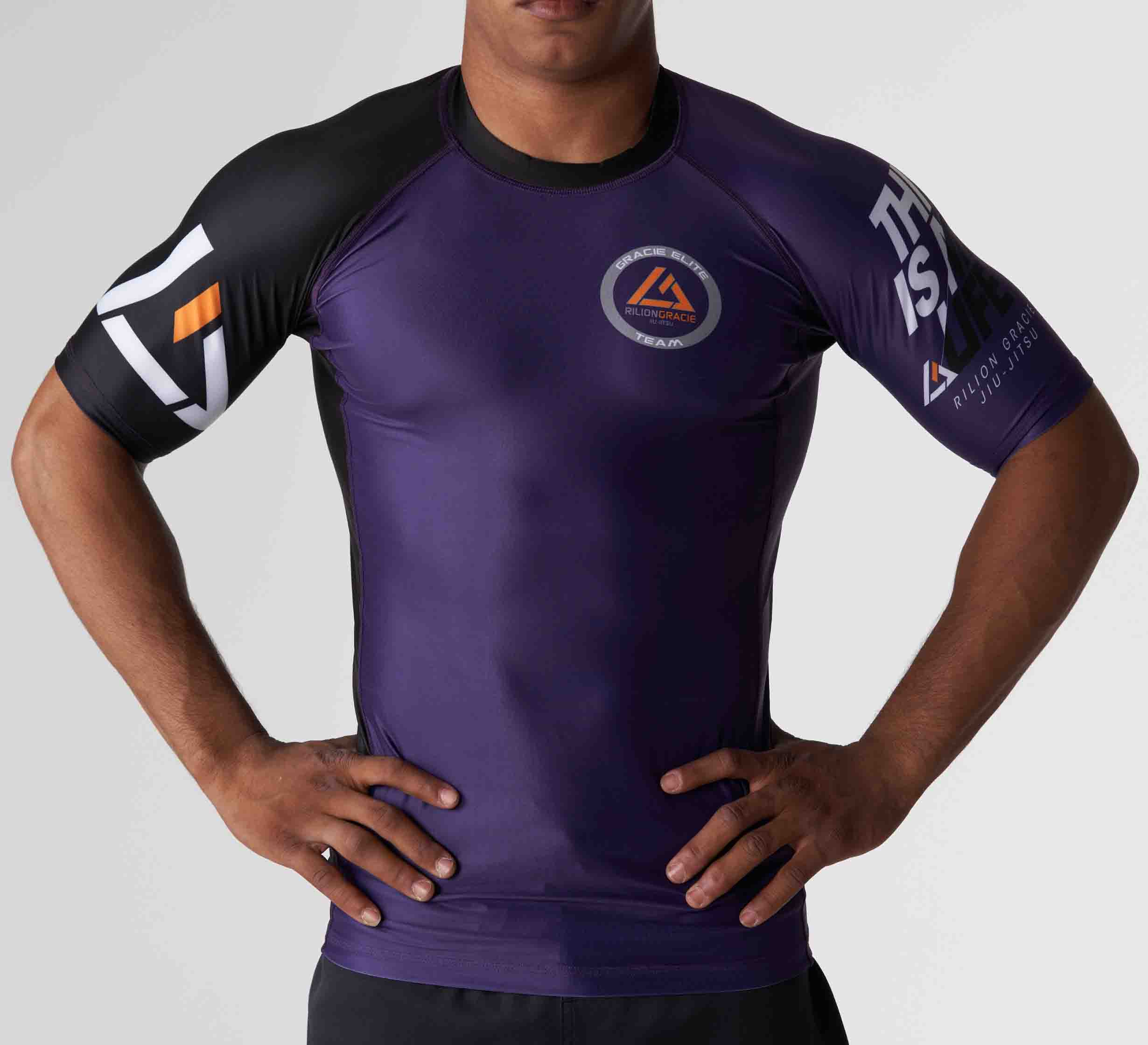 Rilion Gracie Ranked Short Sleeve Rashguard Purple、mySite、gigharbornorthrealestate