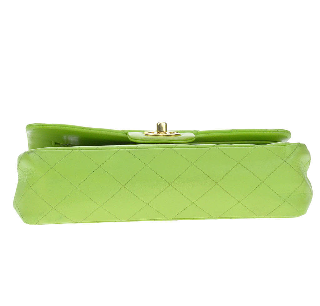 Chanel Flap Bag Green Lambskin Gold Hardware、mySite、garminoutage.com