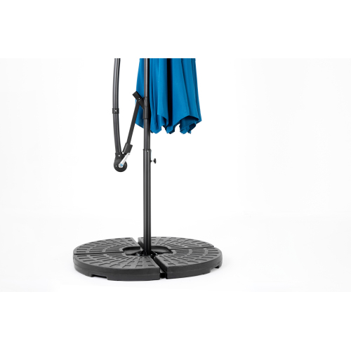 10ft Solar LED Offset Hanging Market Patio Umbrella ( khaki )(No Base)、、eastwooduniform