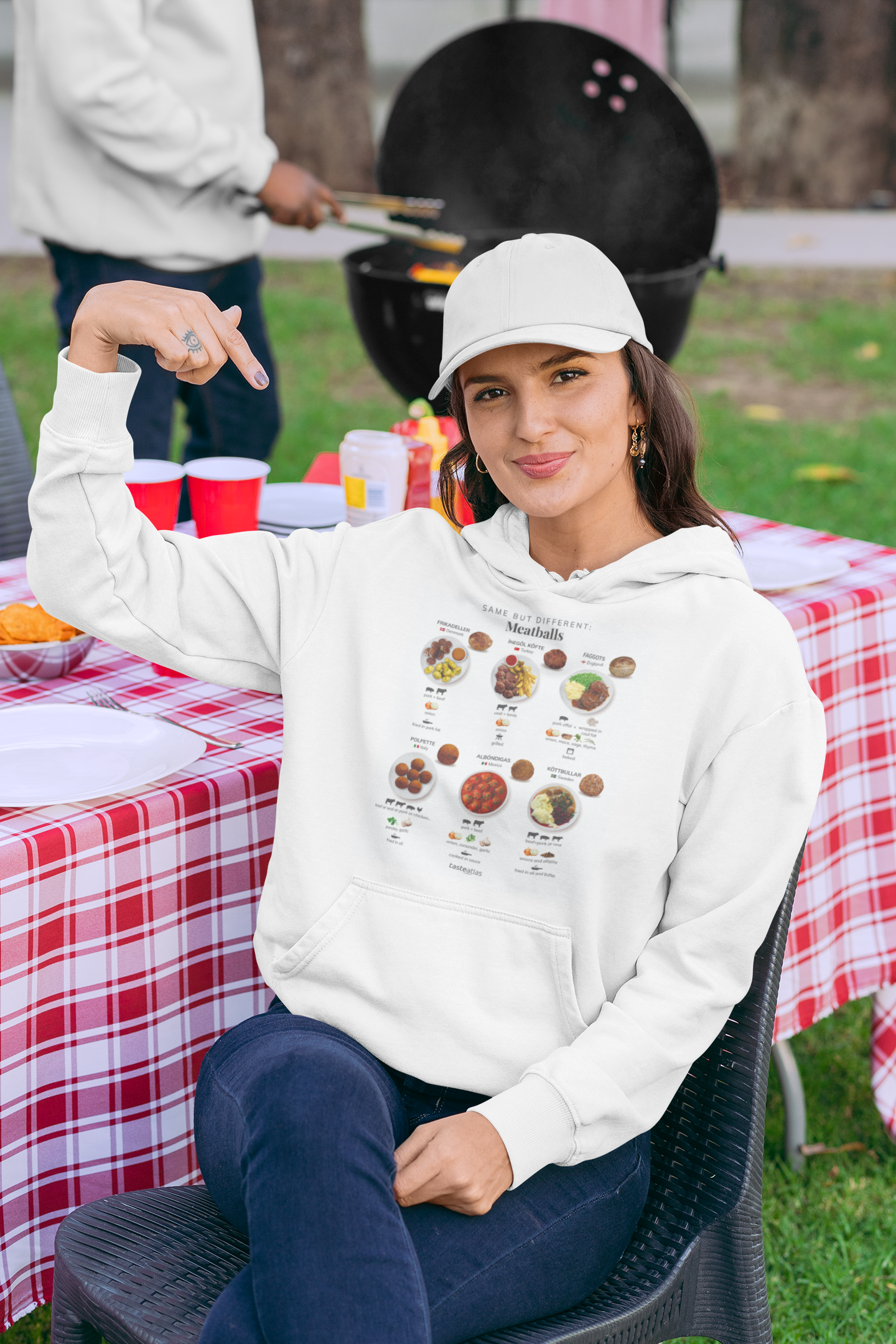 Same But Different Meatballs Unisex Hoodie、mySite、camillekostekn