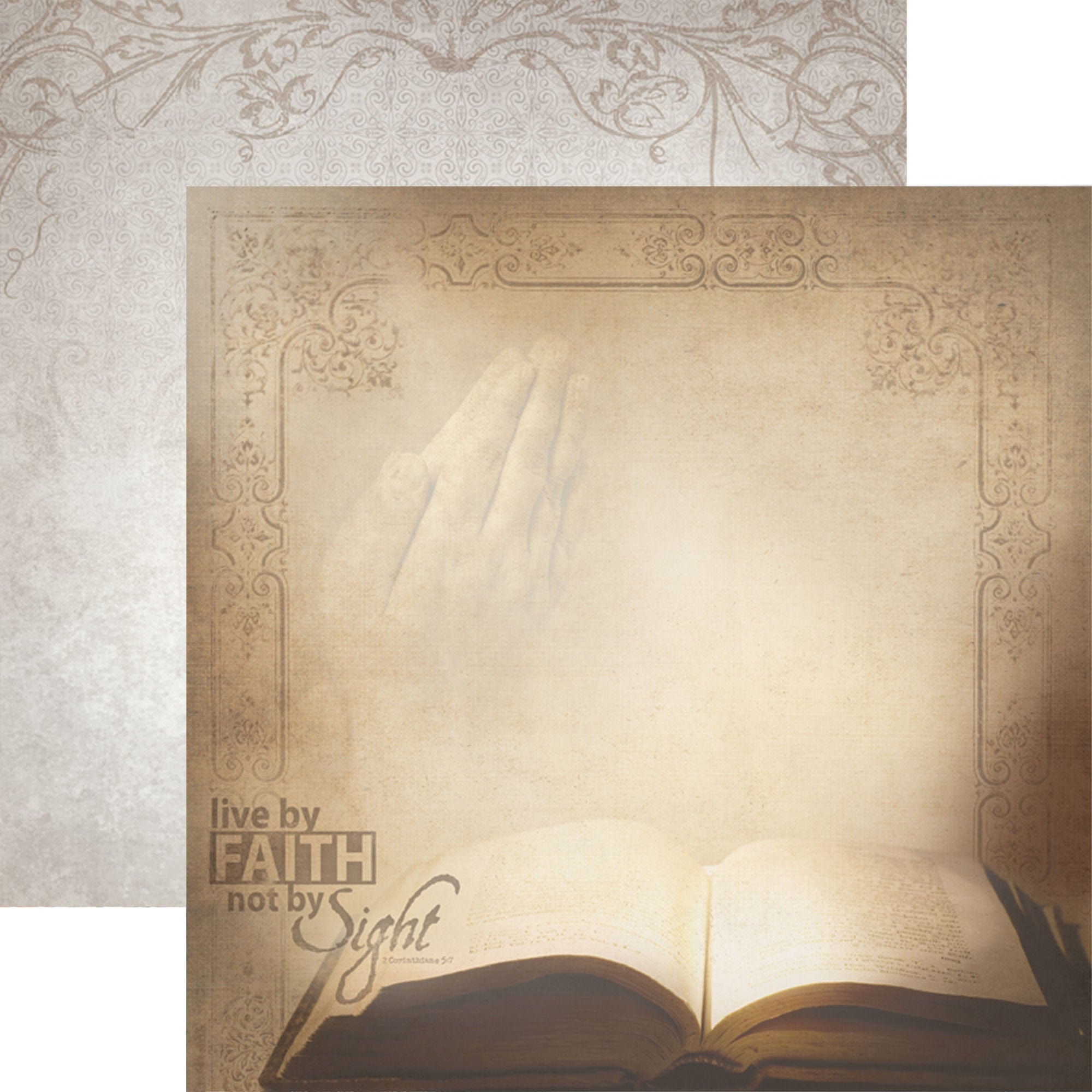  FAITH PATTERN 12 X12 SCRAPBOOK PAPER SET、mySite、ghnorth