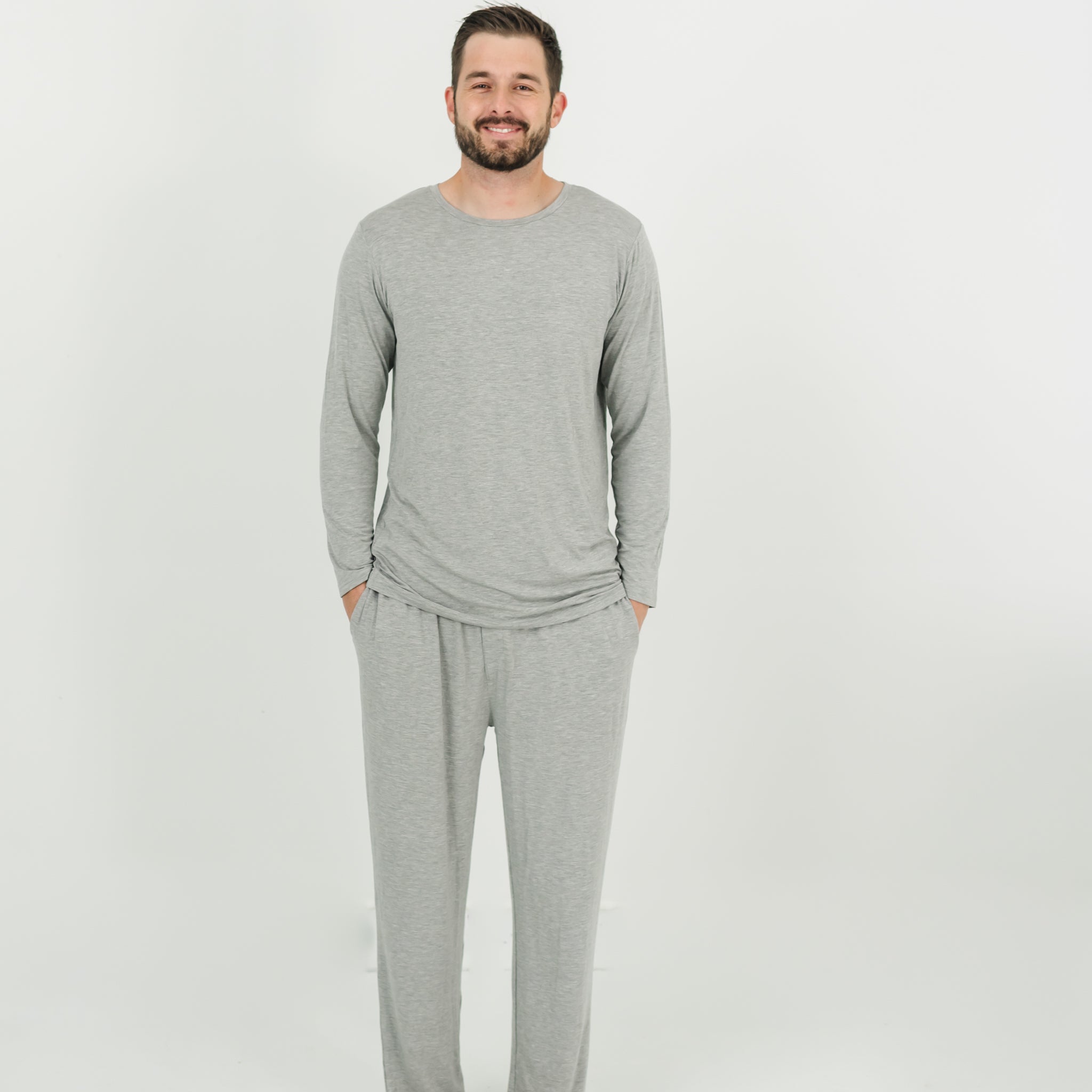 Heather Gray Men's Pajama Pants、mySite、g9winljtr
