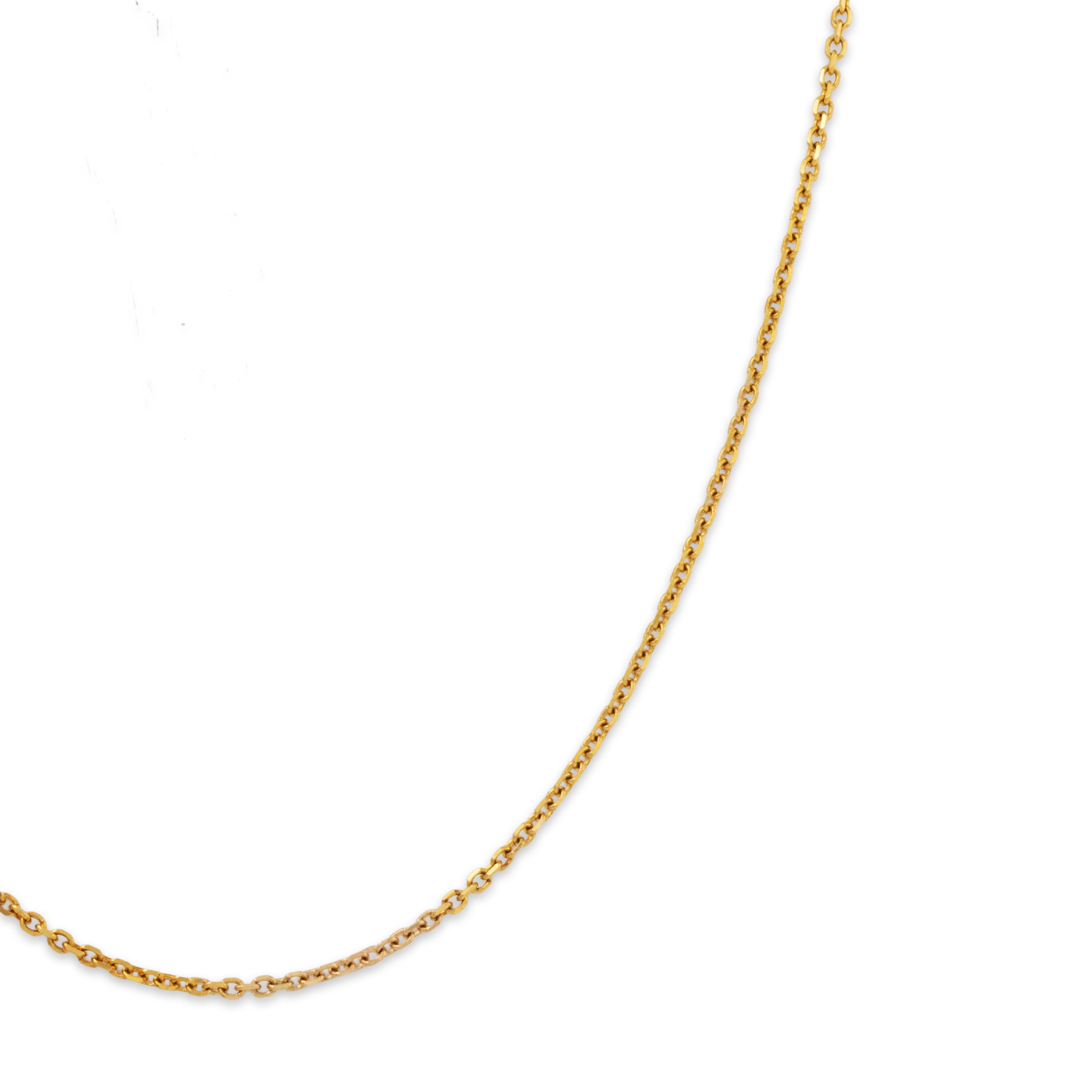 Vintage 14k Yellow Gold Delicate Oval Link Necklace 15、mySite、hinf8tx79