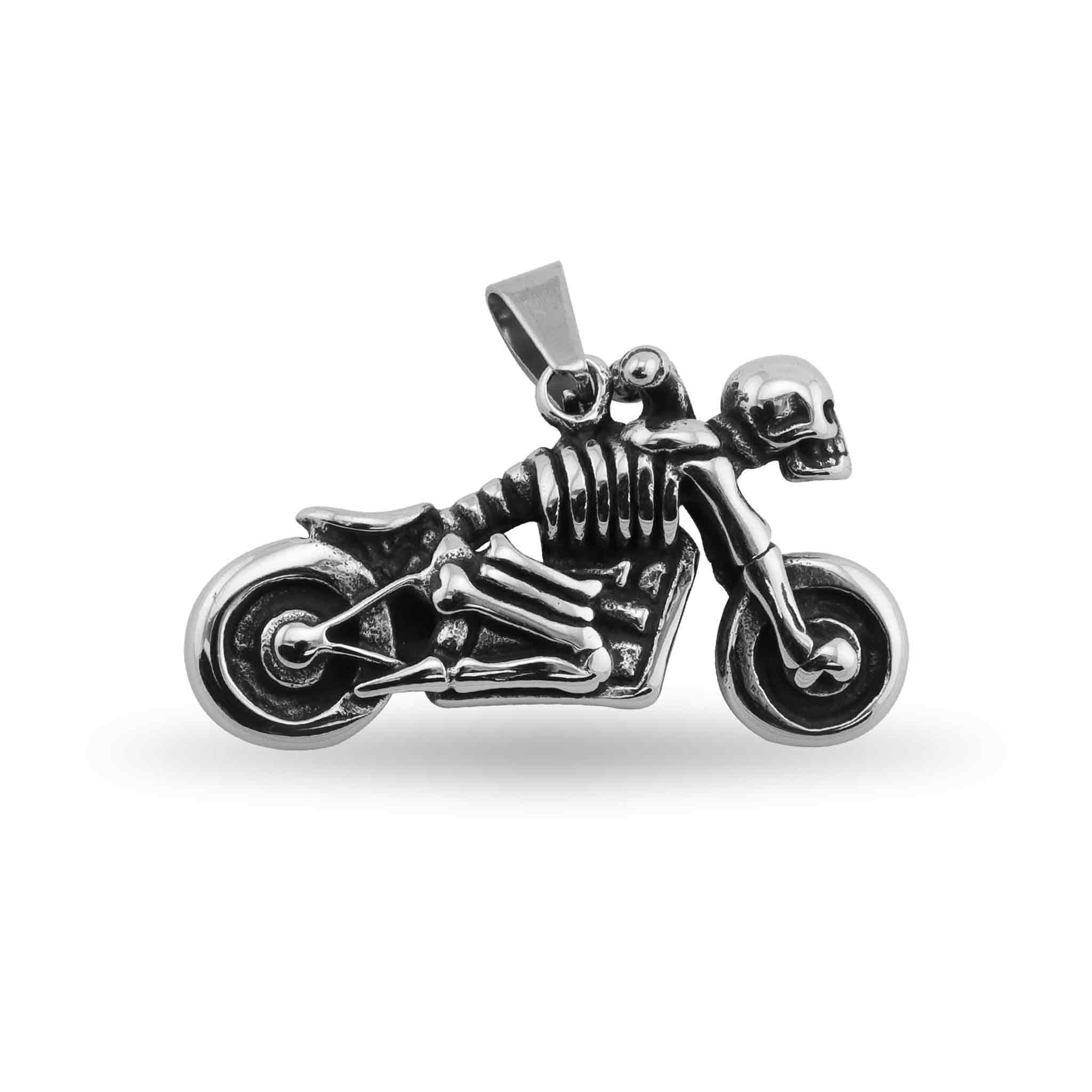 Stainless Steel Skeleton Motorcycle Pendant / PDC0191、mySite、dreamappss