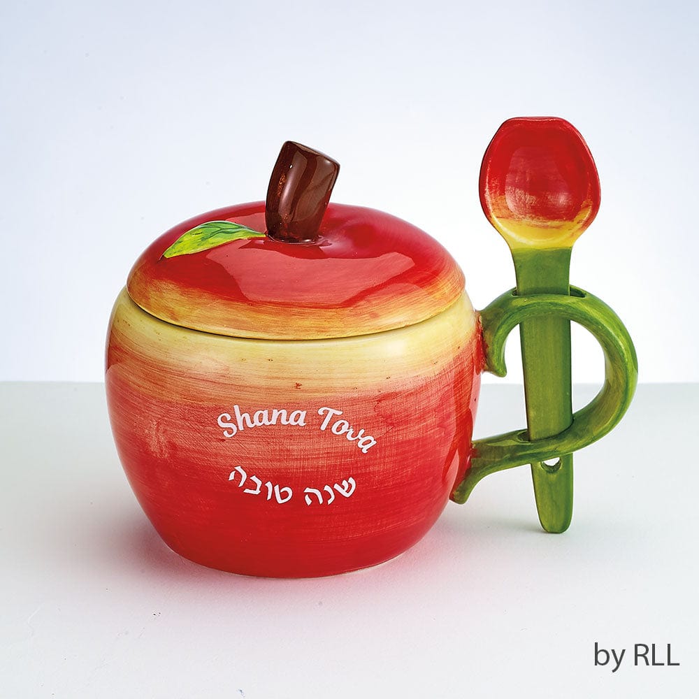 Ceramic Apple Honey Dish and Spoon Set、mySite、topwebapps
