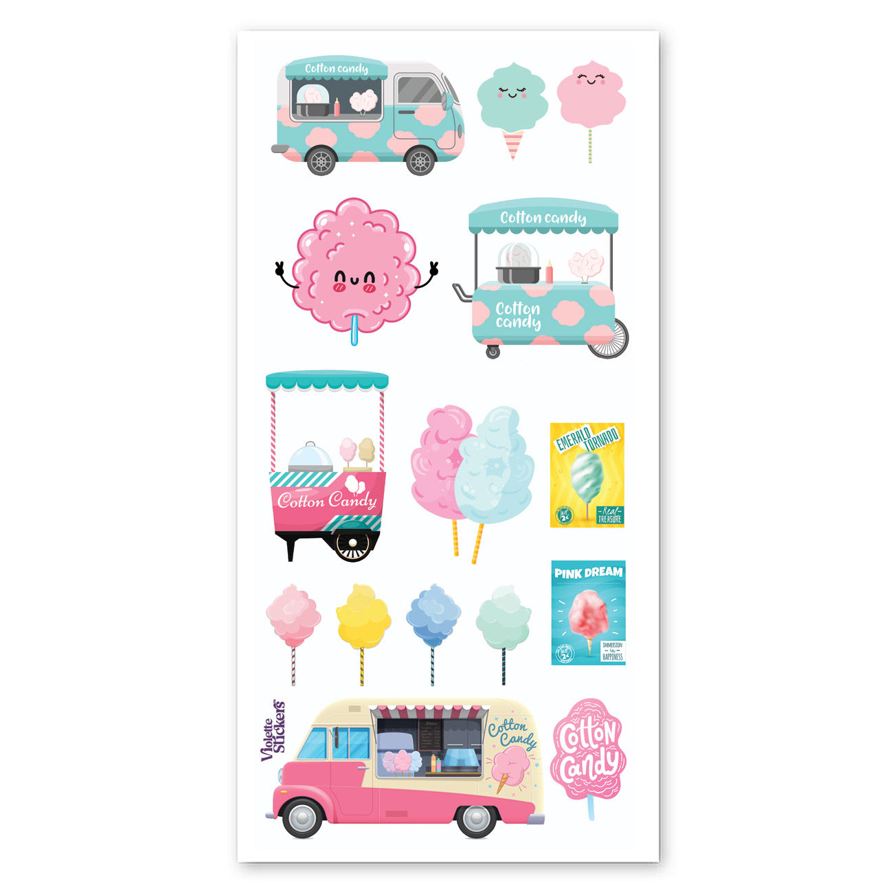  Carnival Cotton Candy Stickers、mySite、ghnorth
