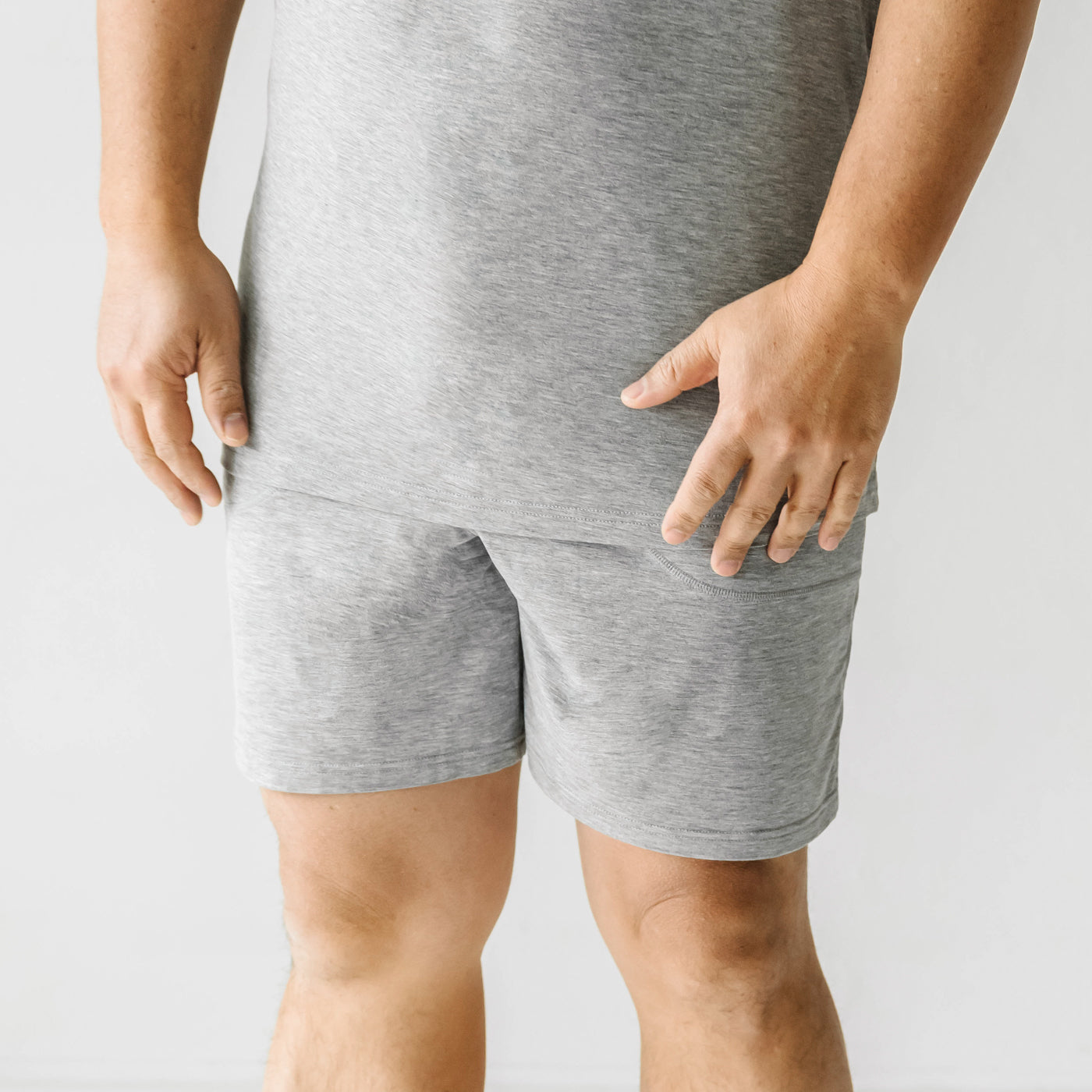 Heather Gray Men's Pajama Shorts、mySite、g9winljtr