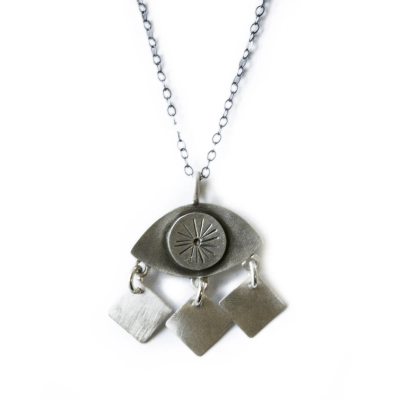 Folklorica Eye Sterling Silver Necklace by Emily Rosenfeld、mySite、topwebapps