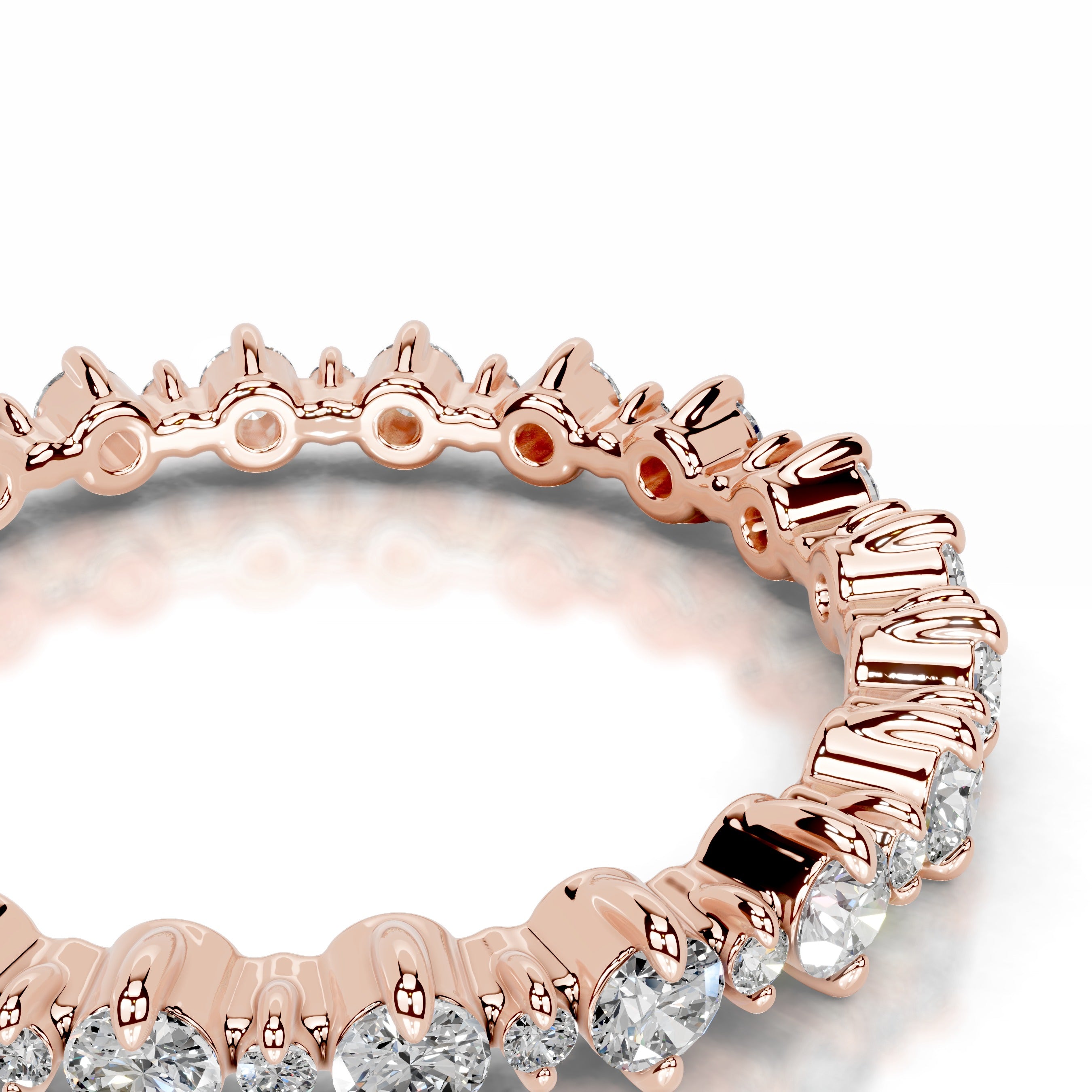 Halle Diamond Wedding band - 14K Rose Gold、mySite、hinf8tx79