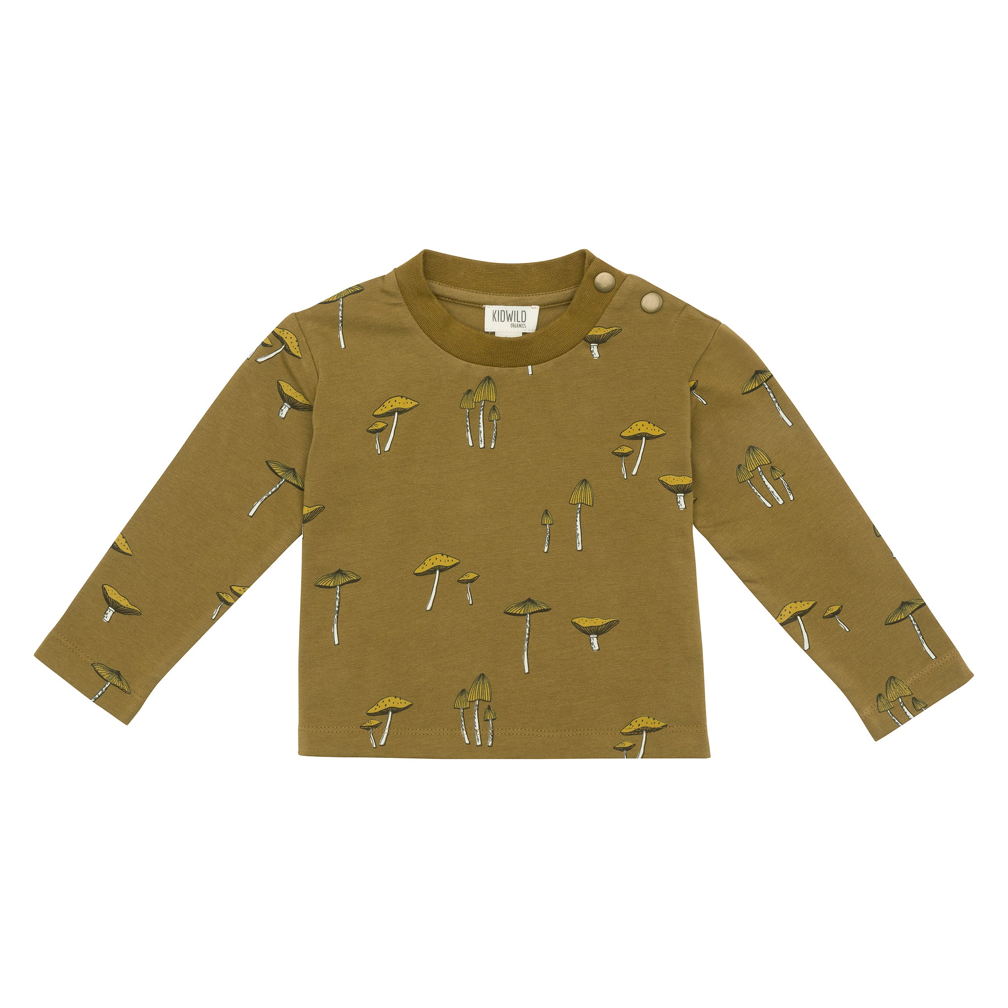 Organic Long Sleeve Top - AOP Mushroom、mySite、g9winljtr