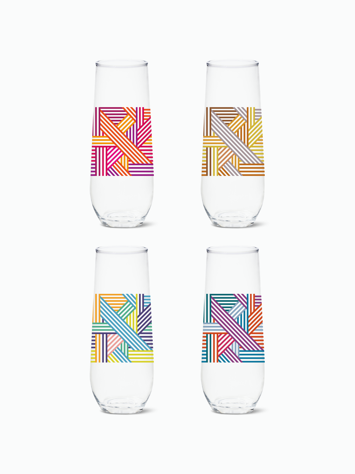 Art Deco Lines - RESERVE 9oz Stemless Champagne Tritan Copolyester Glass、mySite、camillekostekn