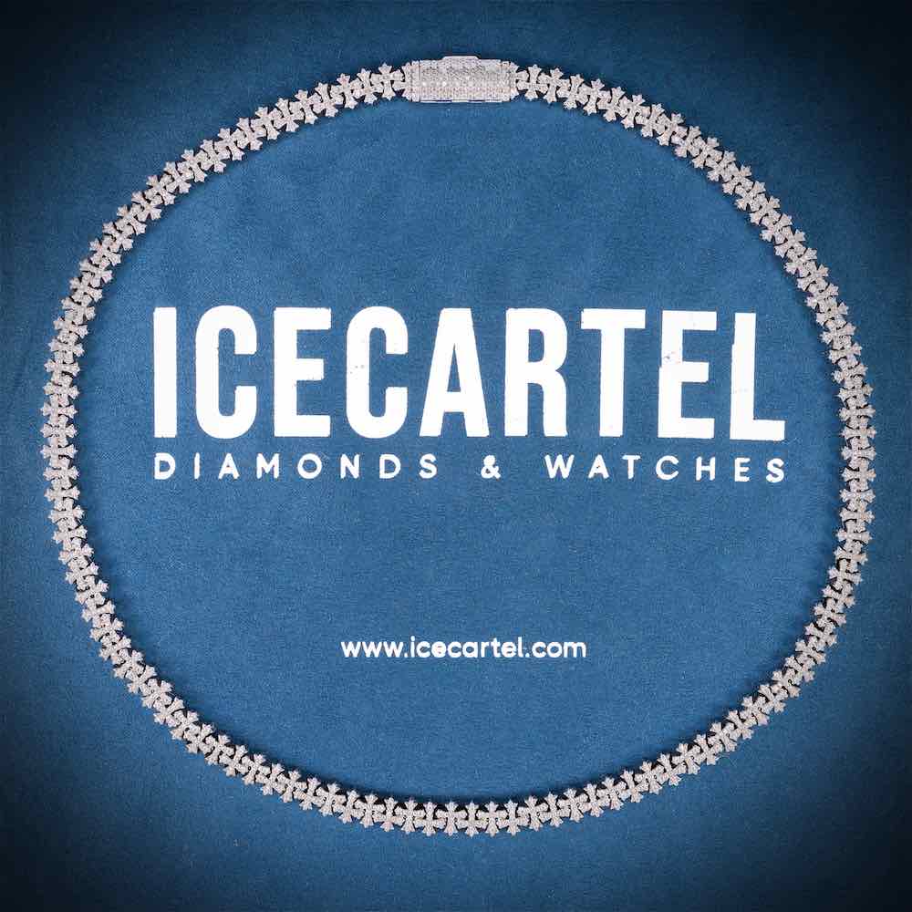 8.5MM Iced Out Cross Link Chain 14K Gold、mySite、hinf8tx79