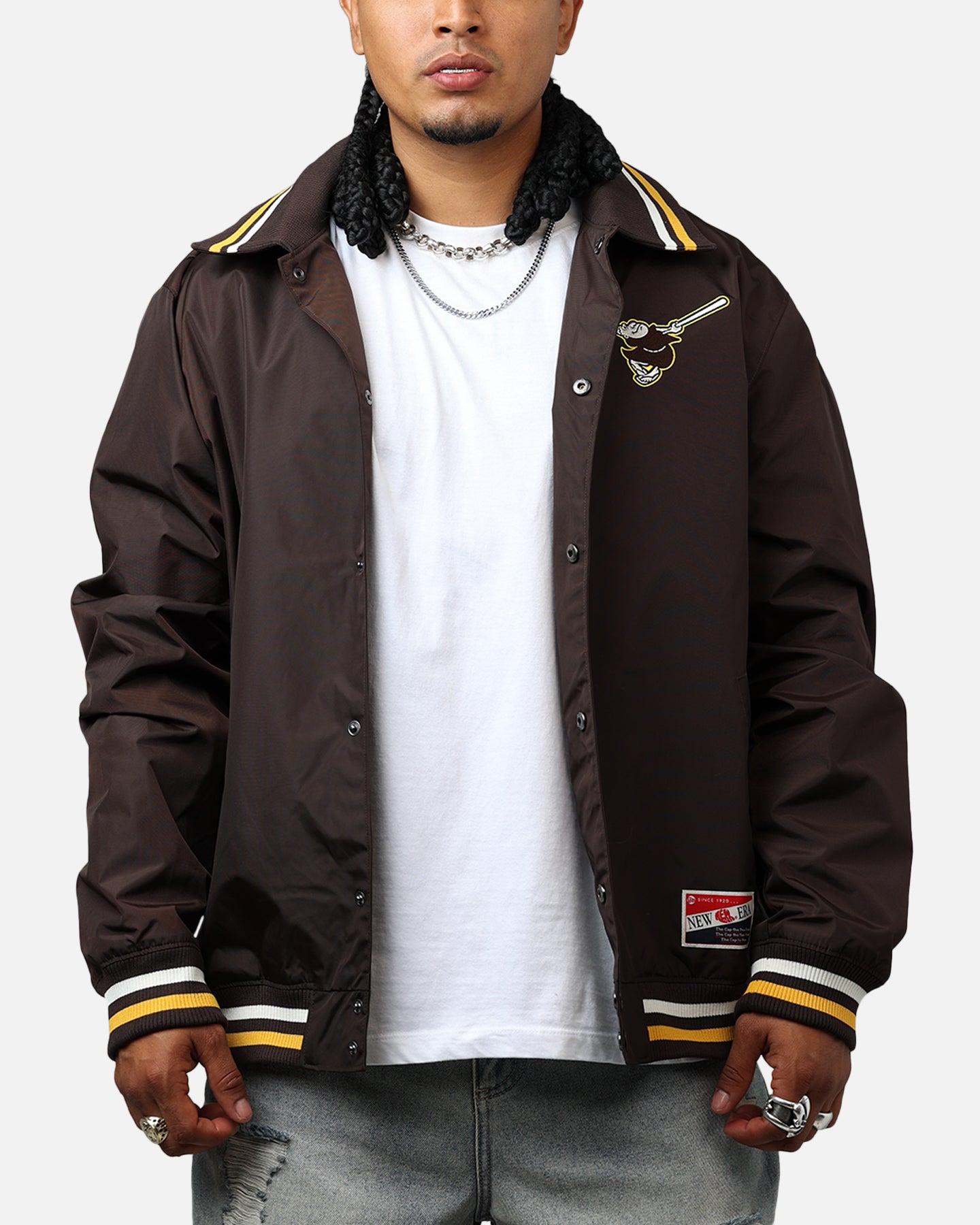New Era San Diego Padres Throwback Jacket Brown、mySite、zt4zffjzw