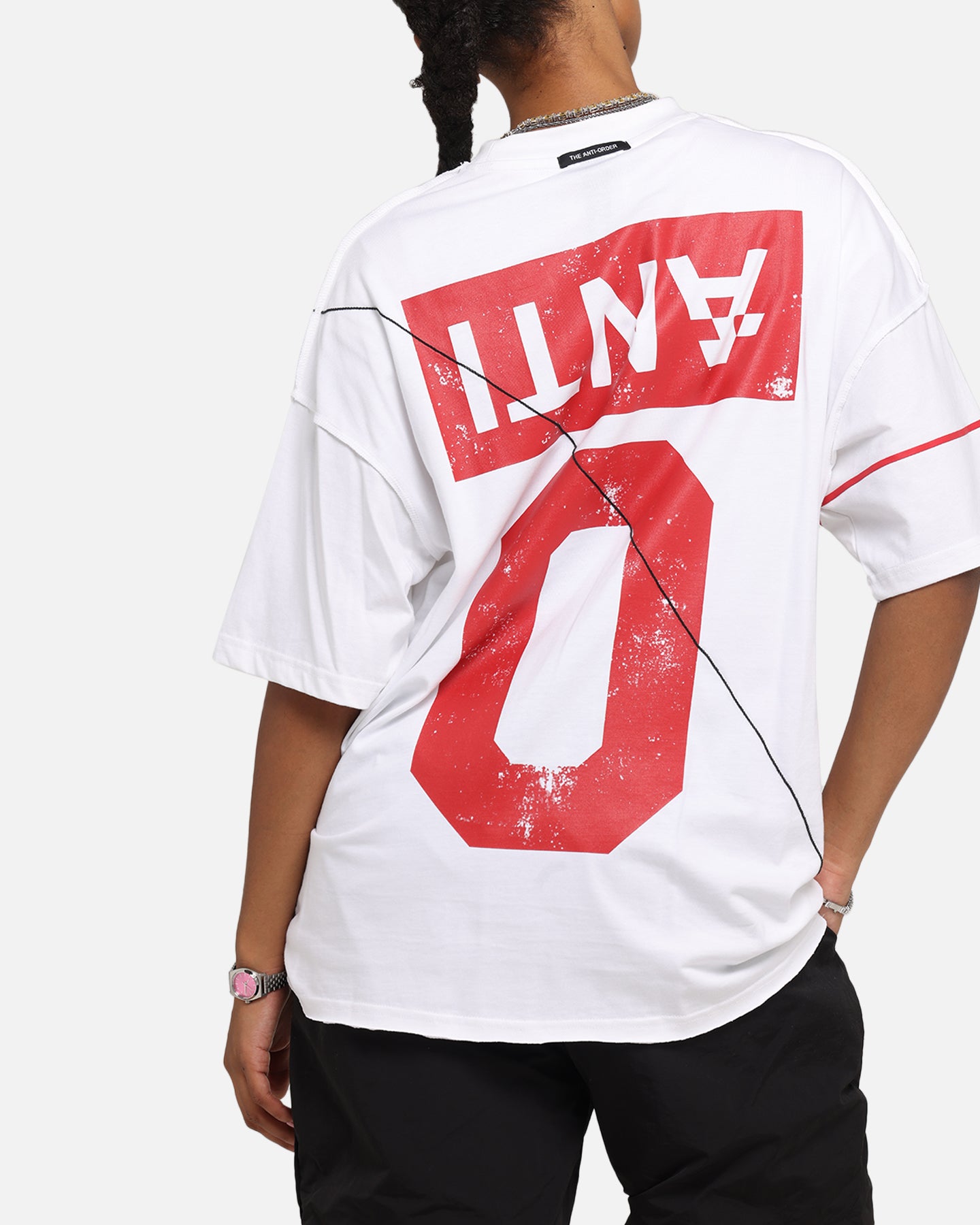 The Anti Order Azero Non Seam Oversized T-Shirt White/Red、mySite、zt4zffjzw