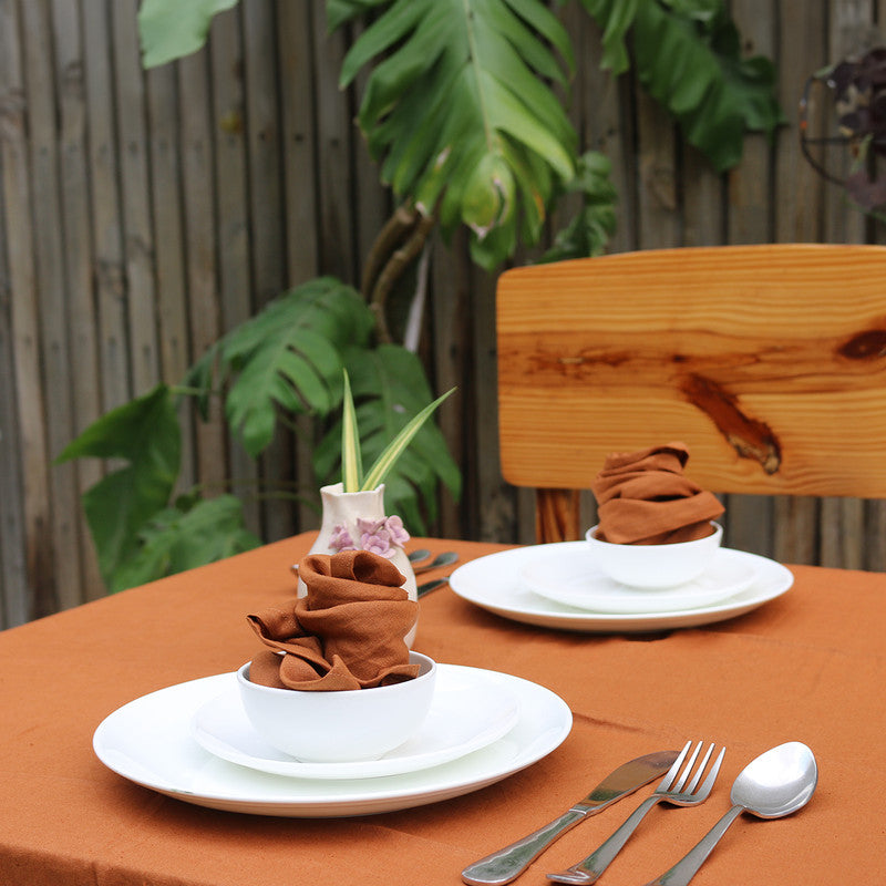 Pure Linen Table Napkins | Set of 6 | Cinnamon Brown、mySite、camillekostekn