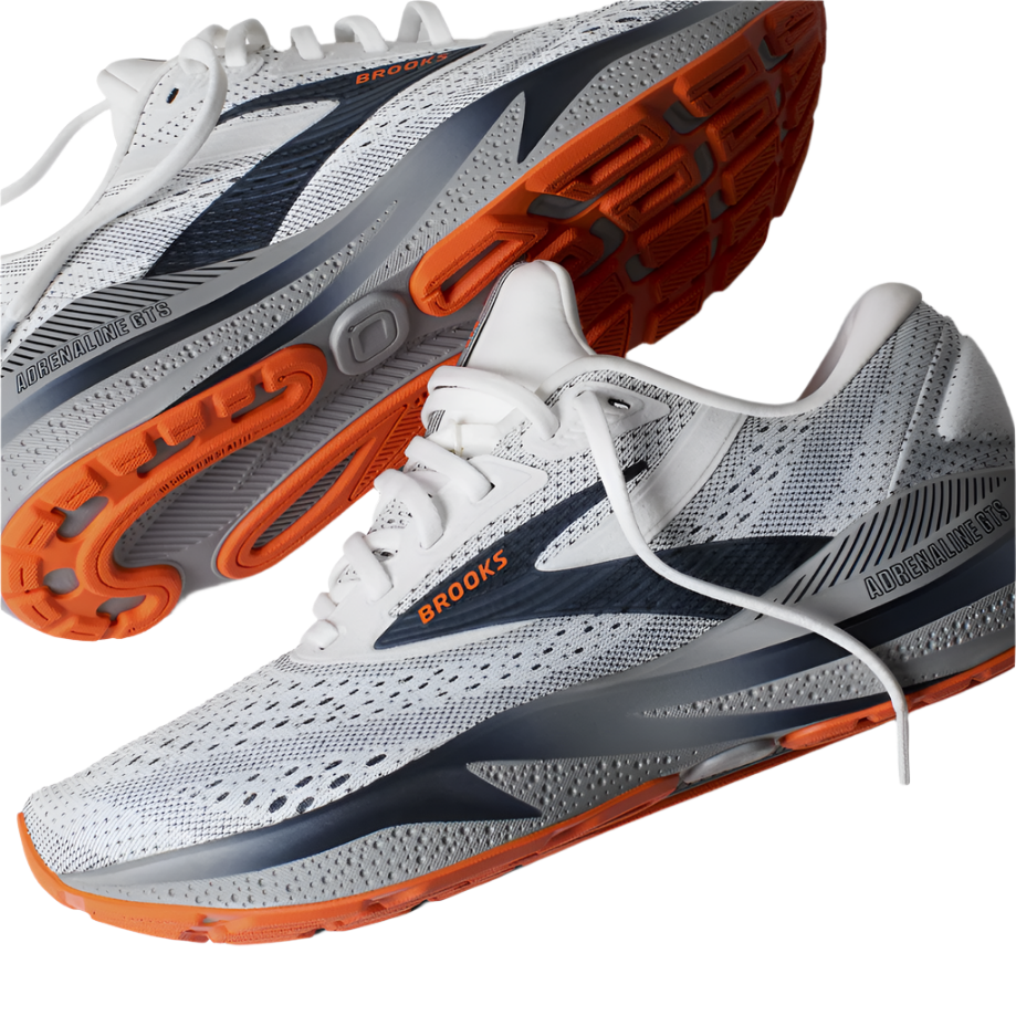  Brooks Men's Adrenaline GTS 24 Lightweight Road Running Shoe - White/Peacoat/Alloy、mySite、preschool7hills