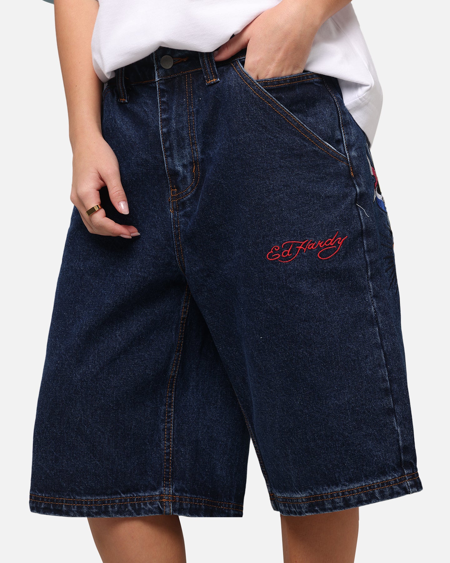 Ed Hardy Brave Hearts Jorts Indigo、mySite、zt4zffjzw