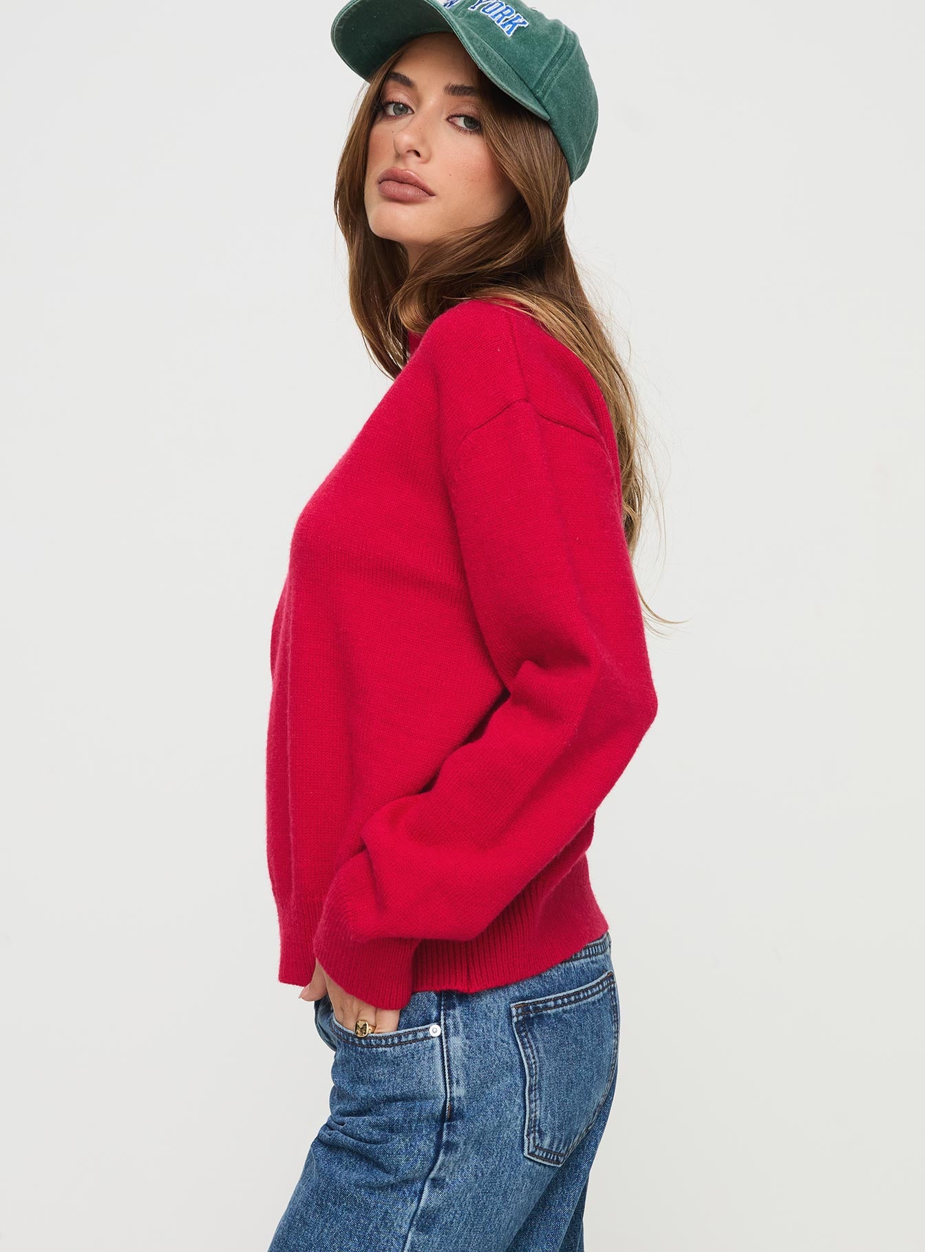 Oberan Knit Sweater Red、mySite、solidvoid