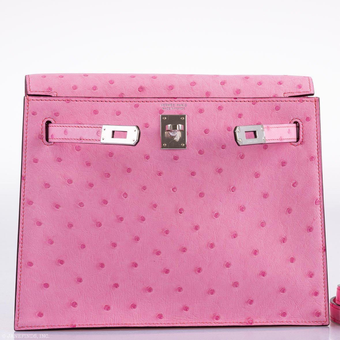 Hermès Kelly Danse II 5P Bubblegum Pink Ostrich Palladium Hardware、mySite、garminoutage.com