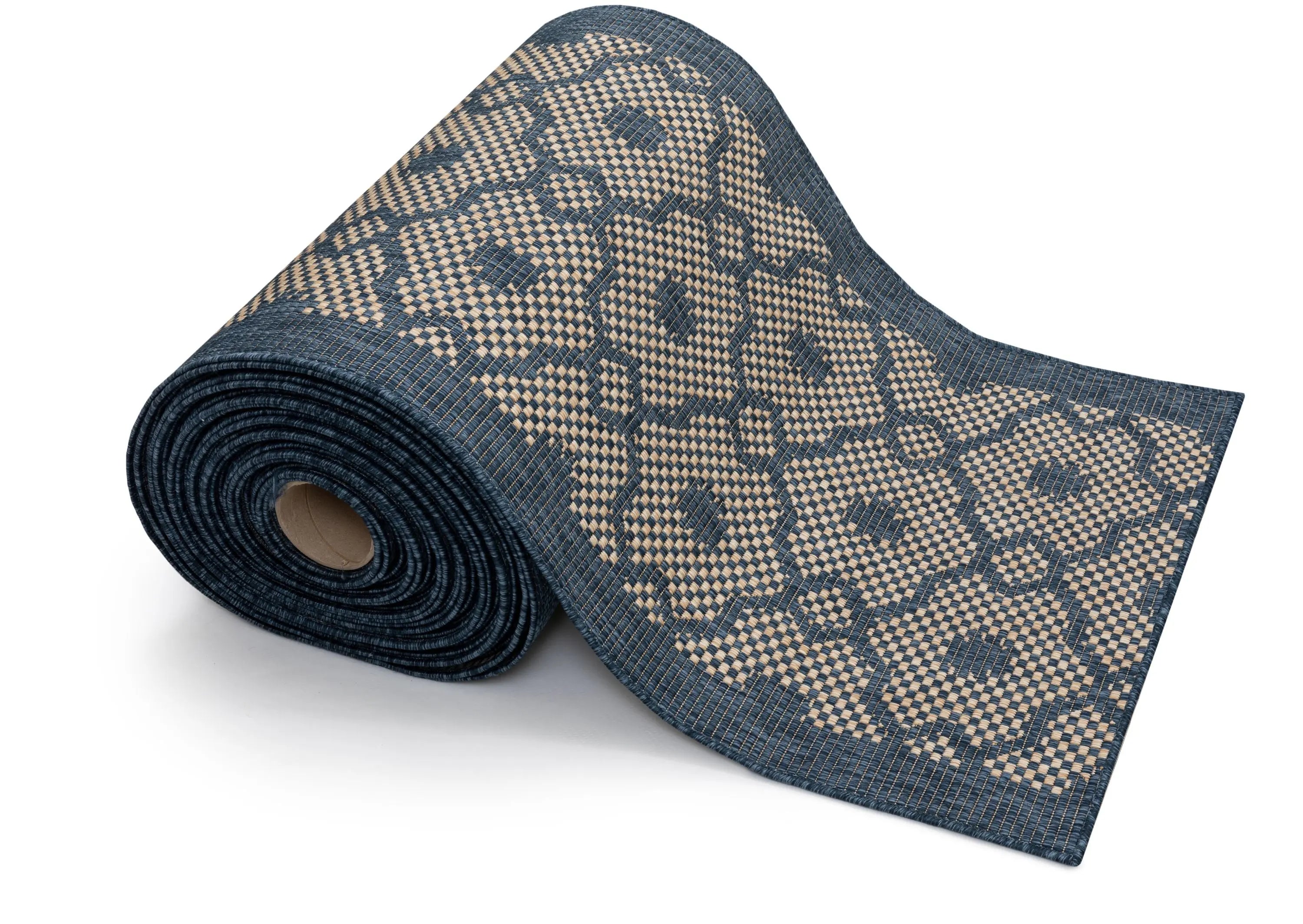 Sol Custom Size Indoor/Outdoor Runner Lattice Trellis Blue 31 Inch Width x Choose Your Length Hallway Flat-Weave Runner Rug、mySite、gigharbornorthrealestate