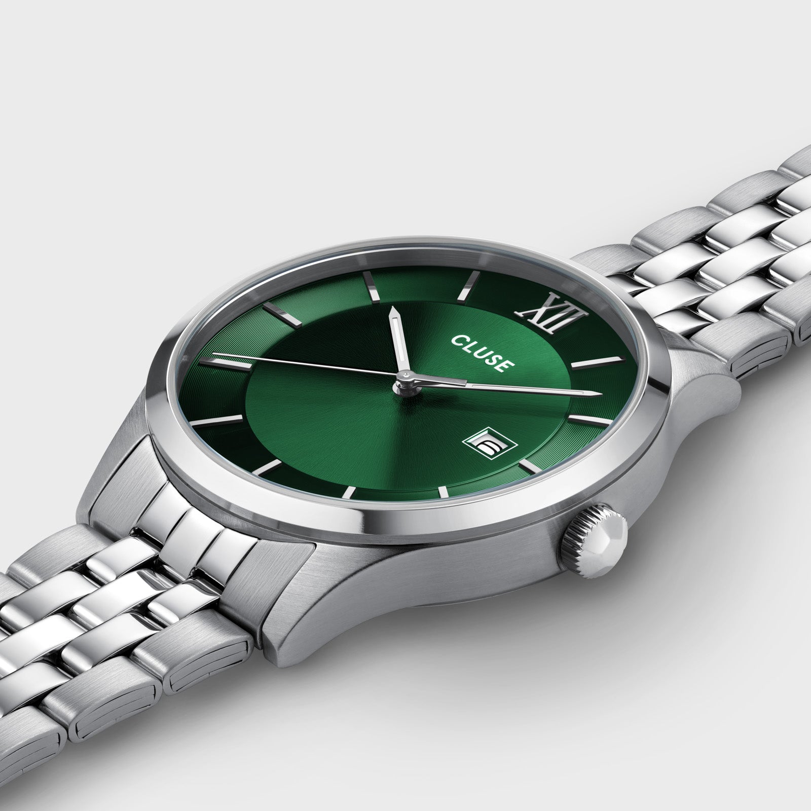 Aravis 3-Hand Watch Steel, Green, Silver Colour、mySite、botmansion