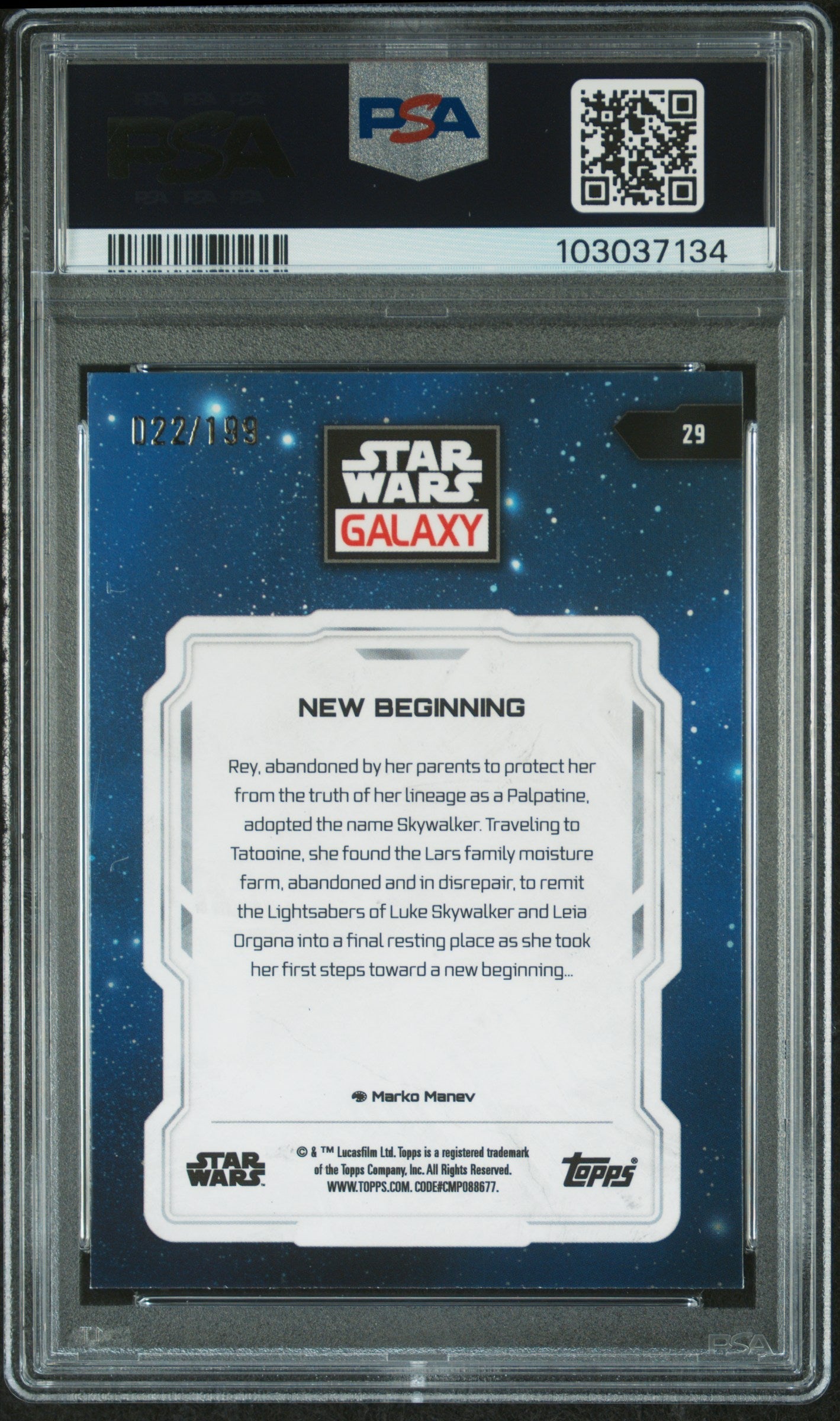 New Beginning #29 Aqua Sonar 022/199 PSA 10 Topps Chrome Star Wars Galaxy 2024、mySite、waistdrama
