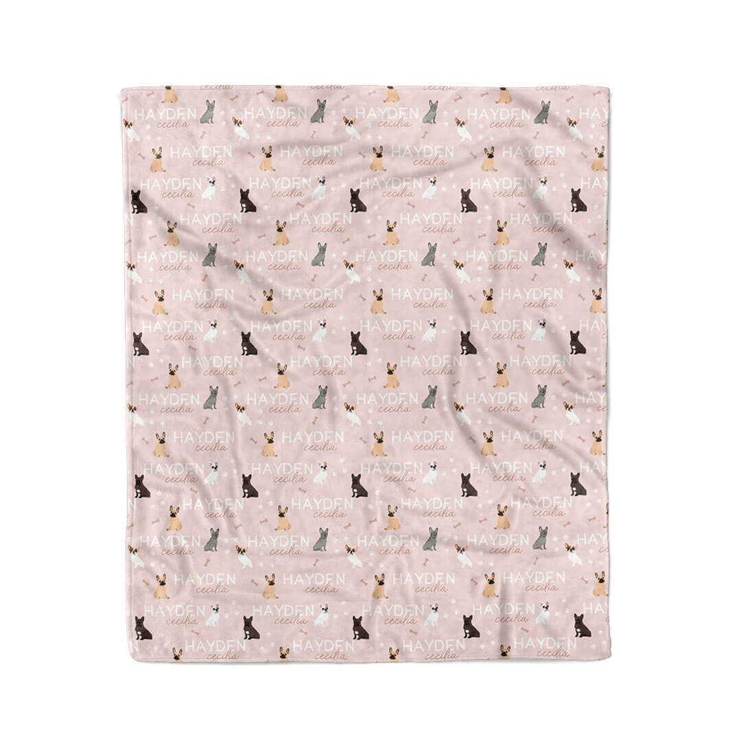 Personalized Kids Blanket | French Bulldog、mySite、layawaytickets