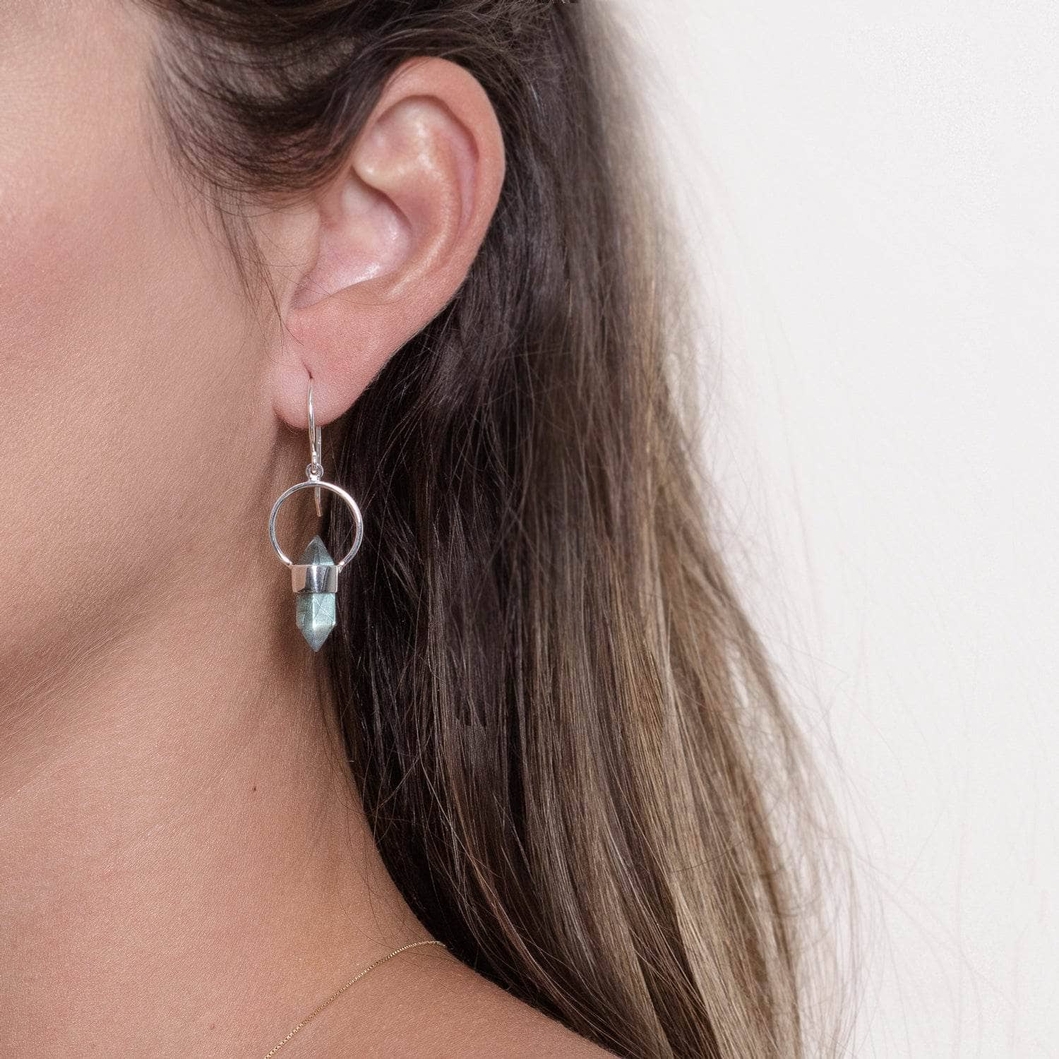 Labradorite Crystal Point Earrings、mySite、hinf8tx79