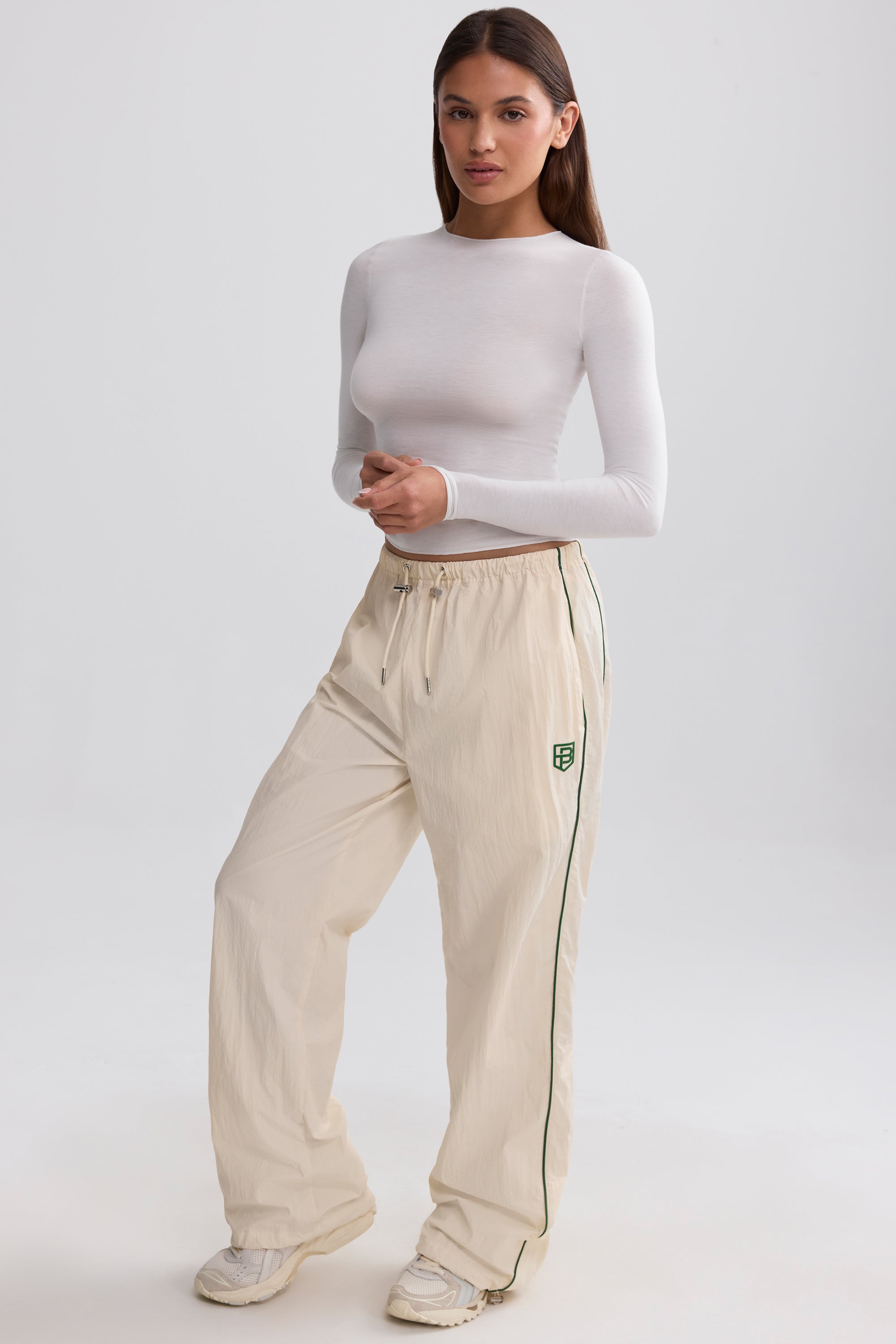 Wide-Leg Track Pants in Marble、mySite、solidvoid