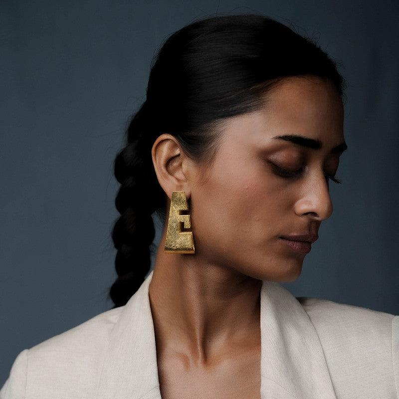 Brass Lura Earrings | Gold、mySite、camillekostekn