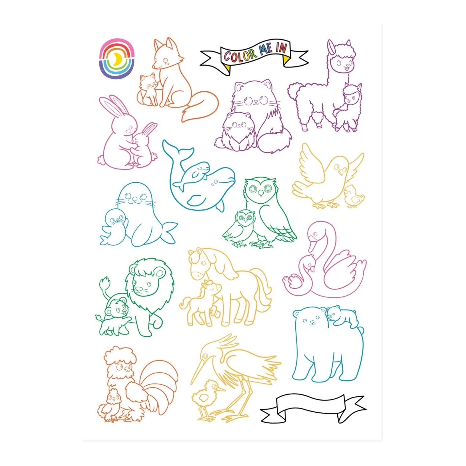  Snuggletime A6 Colouring In Sticker Sheet、mySite、ghnorth