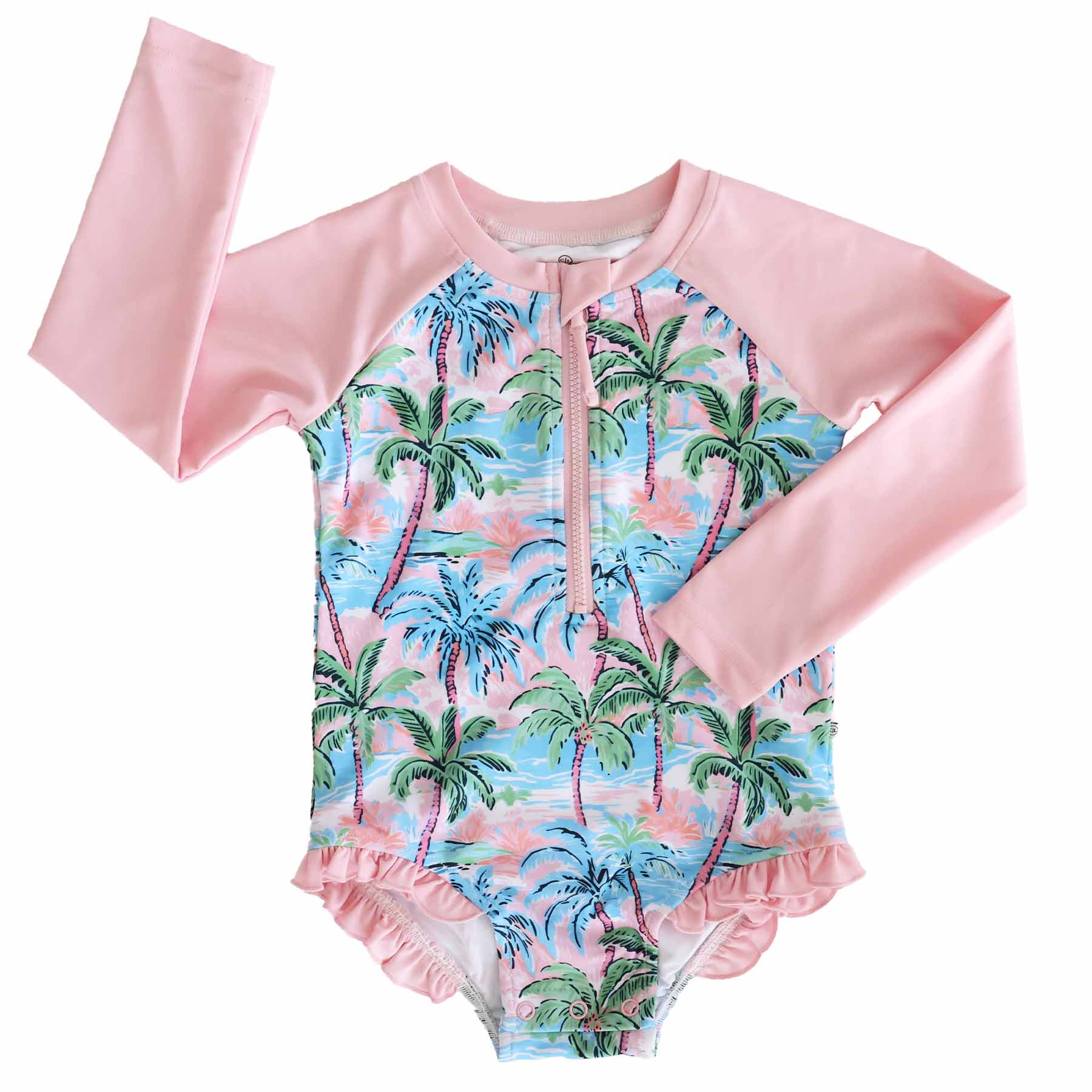  Long Sleeve Rash Guard with Front Zipper | Pastel Palms、mySite、layawaytickets