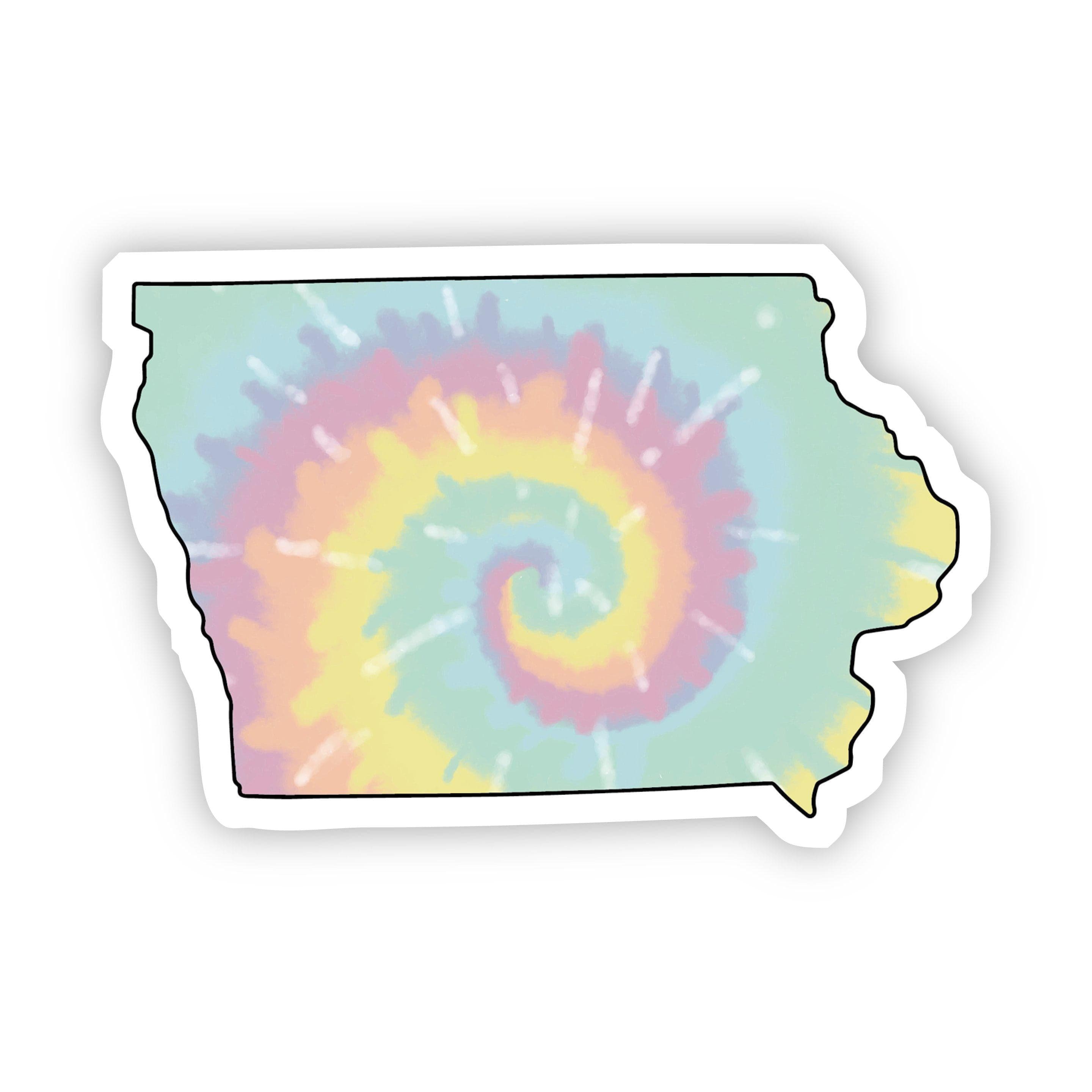  Iowa Tie Dye Sticker、mySite、elrpsem3k