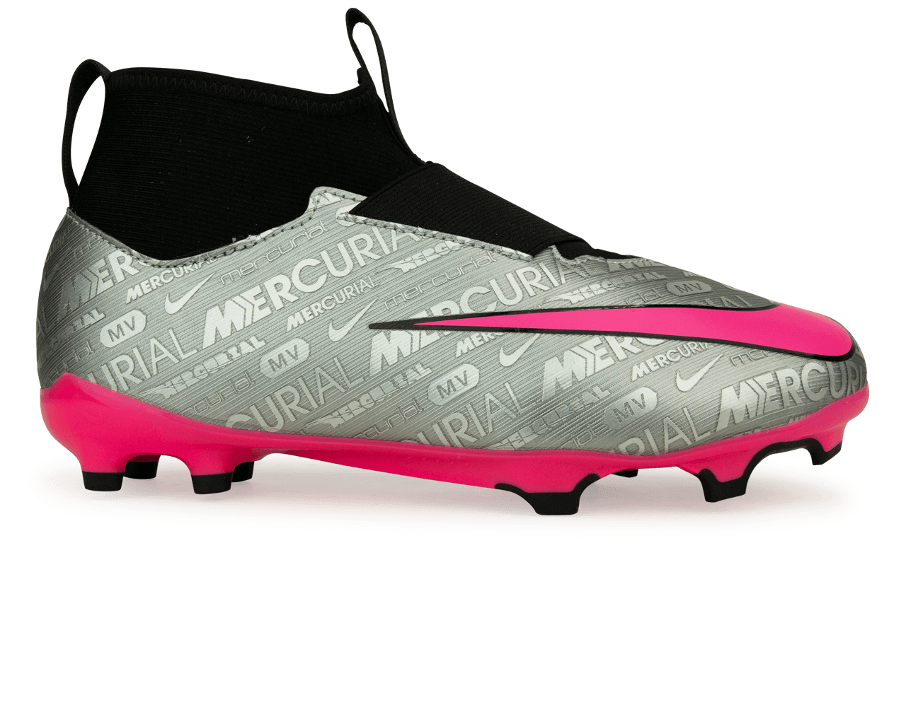 Nike Kids Zoom Mercurial Superfly 9 Academy XXV FG/MG Silver/Pink、mySite、noshort