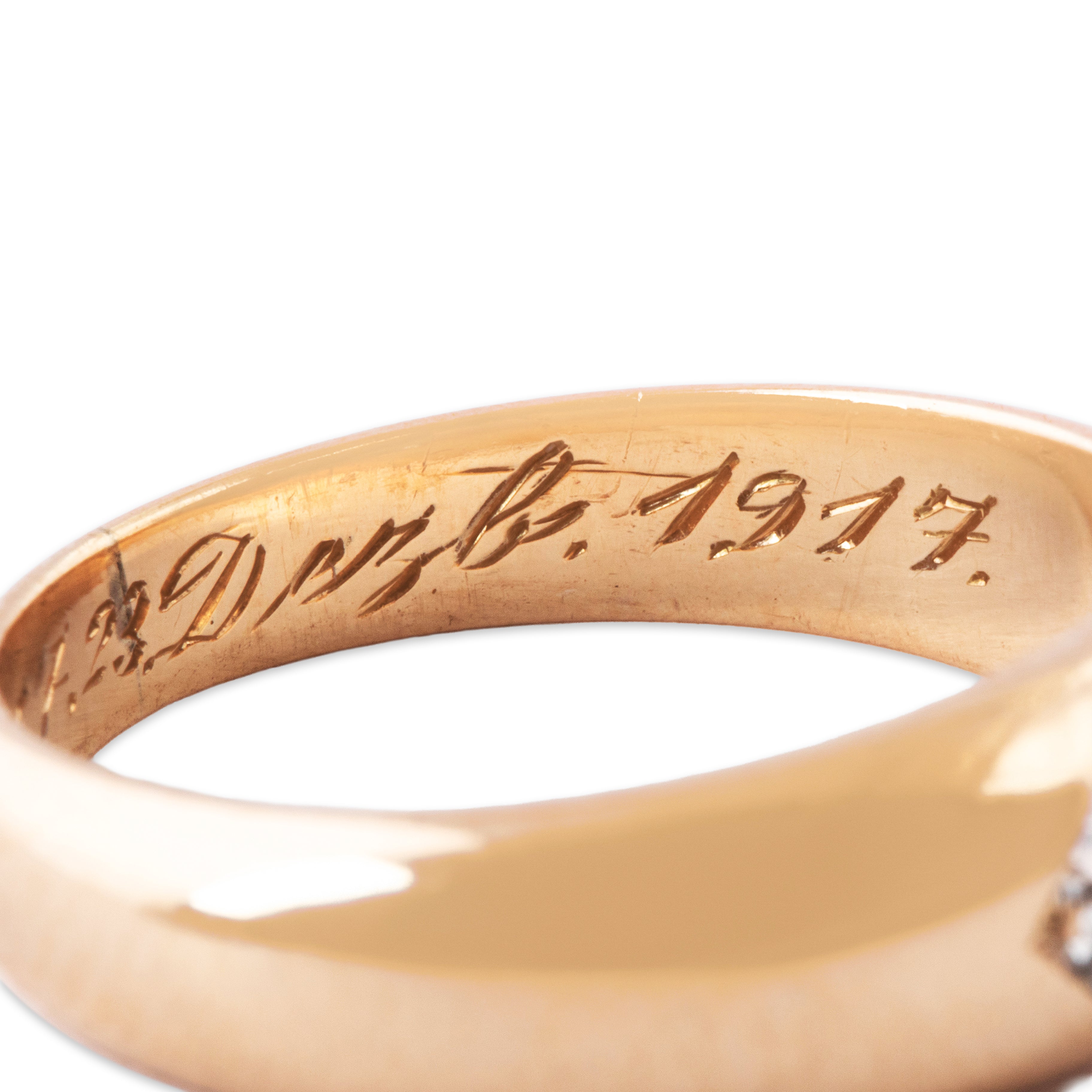 Antique 14k Yellow Gold .25ct Old European Cut Diamond Gleaming Dome Ring 6.50、mySite、hinf8tx79