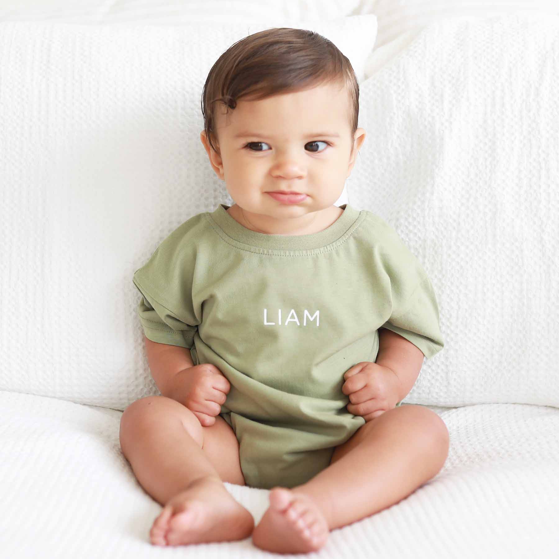  Personalized Short Sleeve Bubble Romper | Earthy Neutrals、mySite、layawaytickets