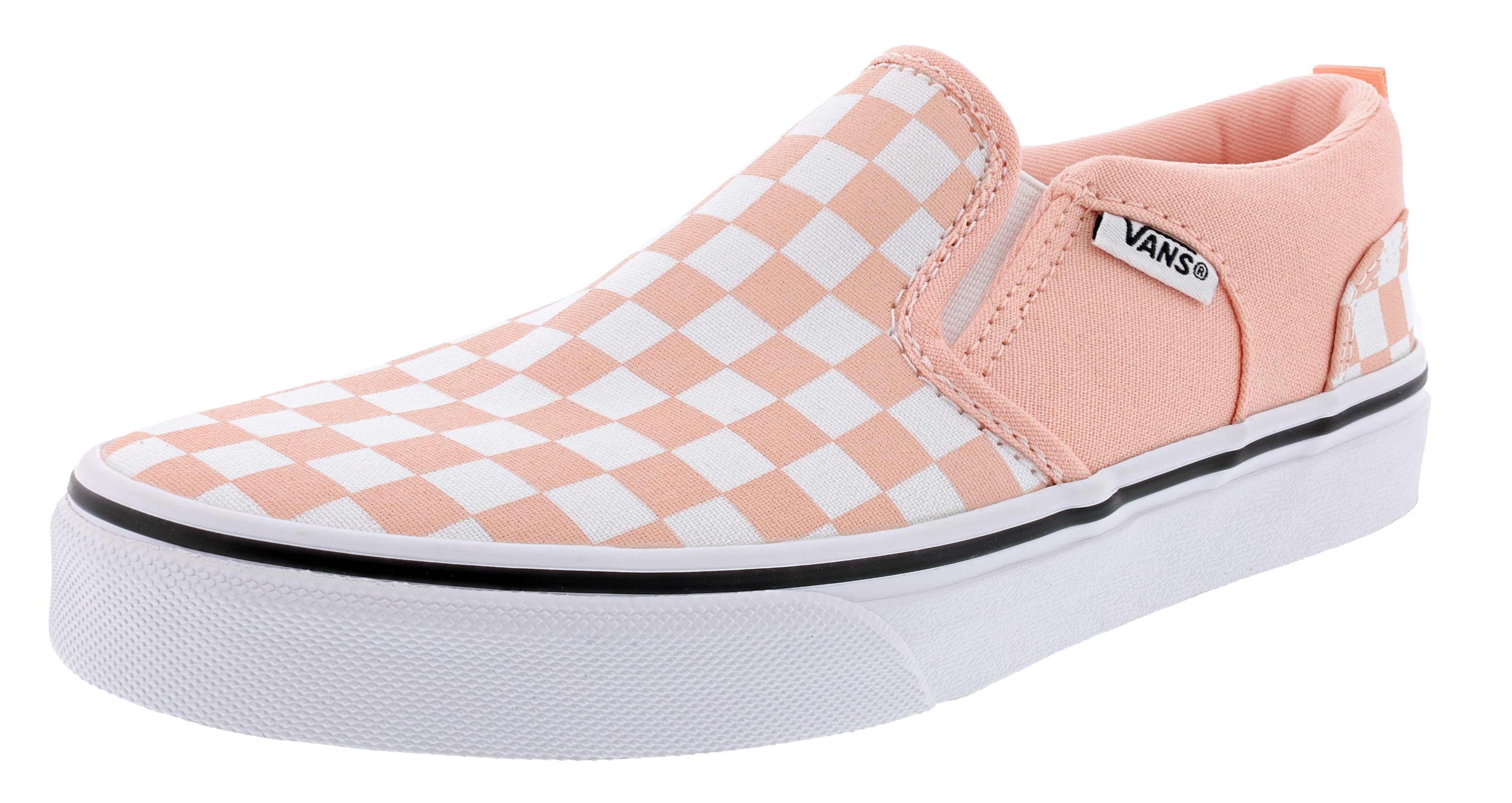 Vans Kid's Asher Checkerboard Slip On Sneakers、mySite、dreamappss
