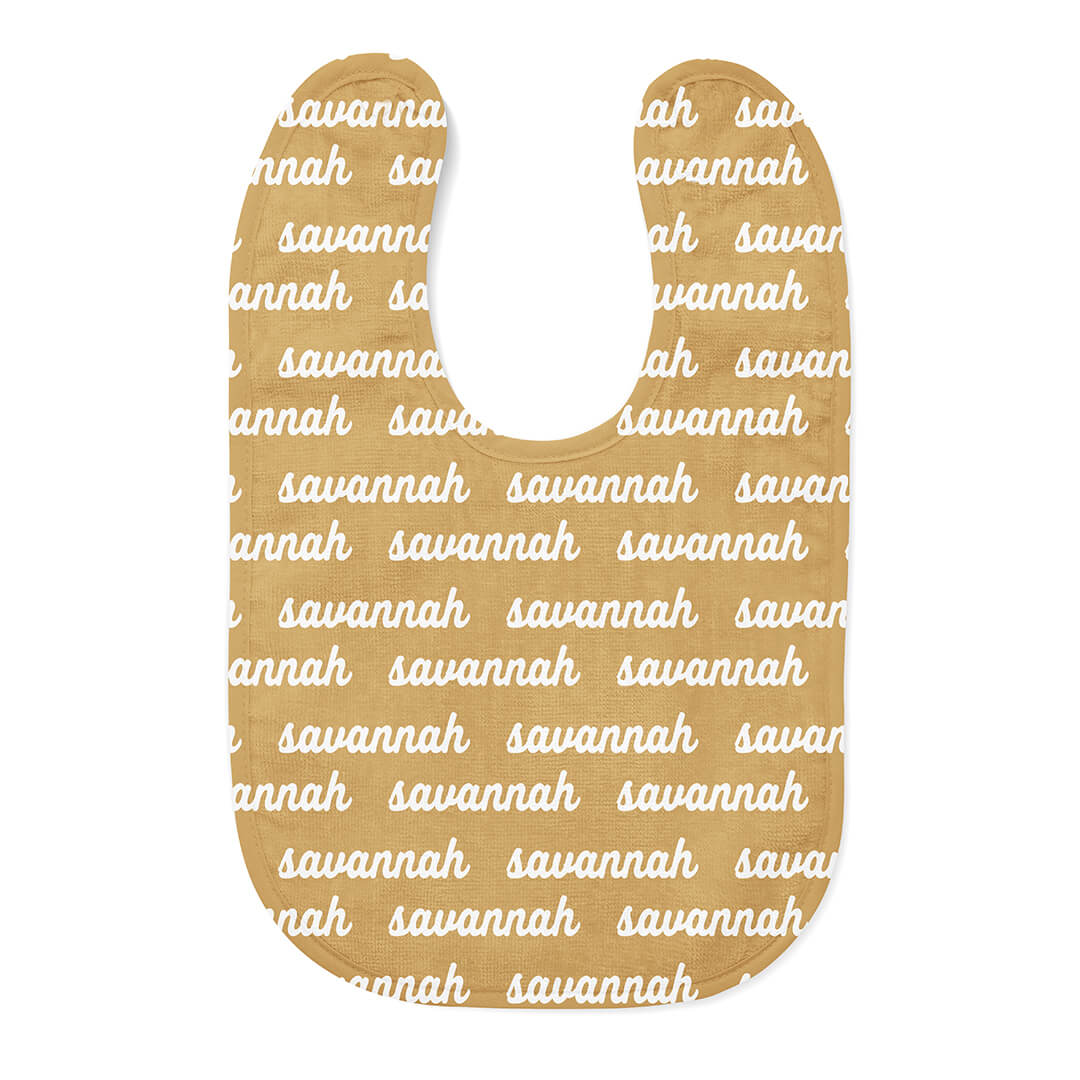  Personalized Baby Name Bib | Harvest Gold、mySite、layawaytickets